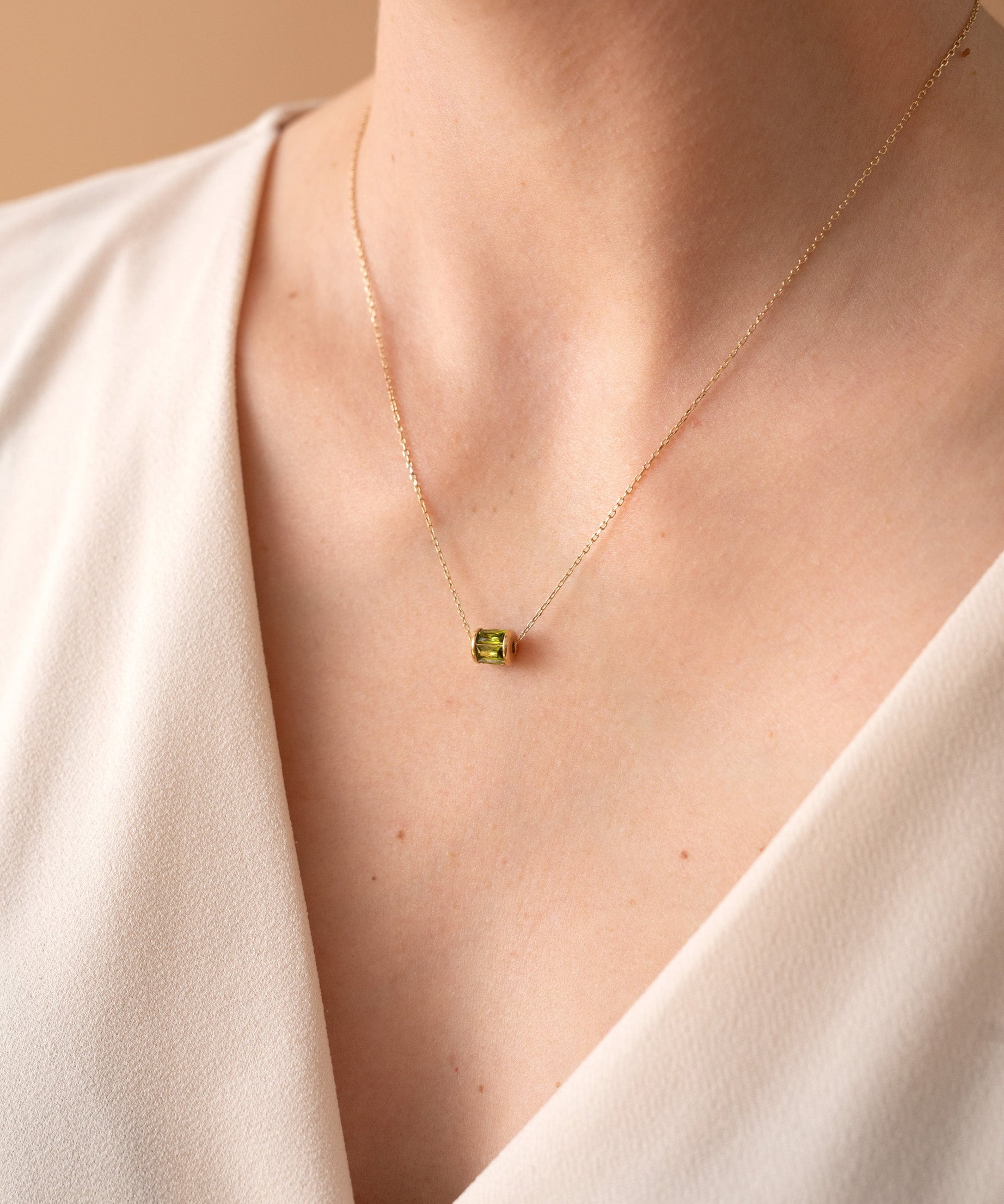 August Birthstone Precious Pendant Necklace
