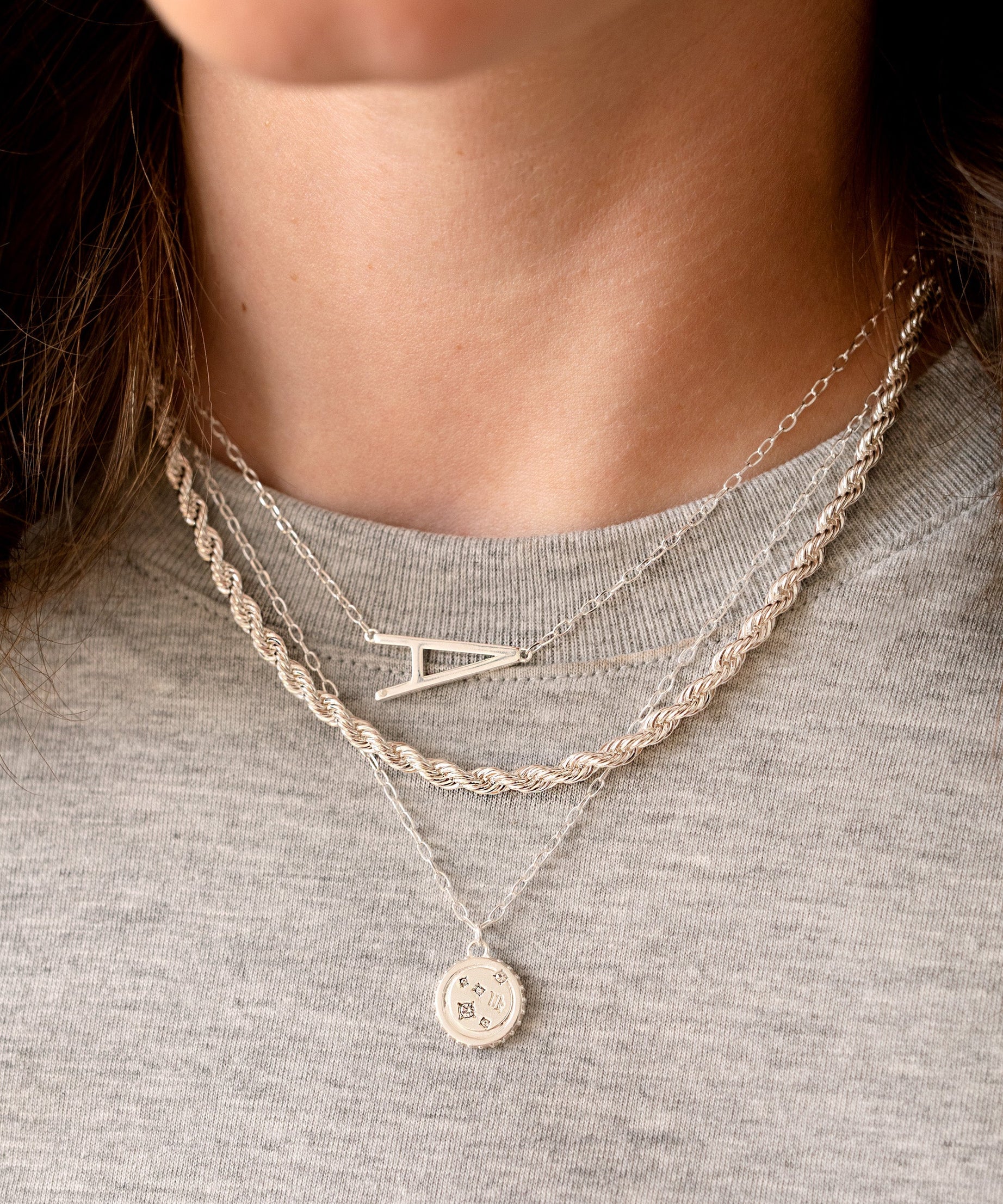 Initial A Precious Elongated Necklace