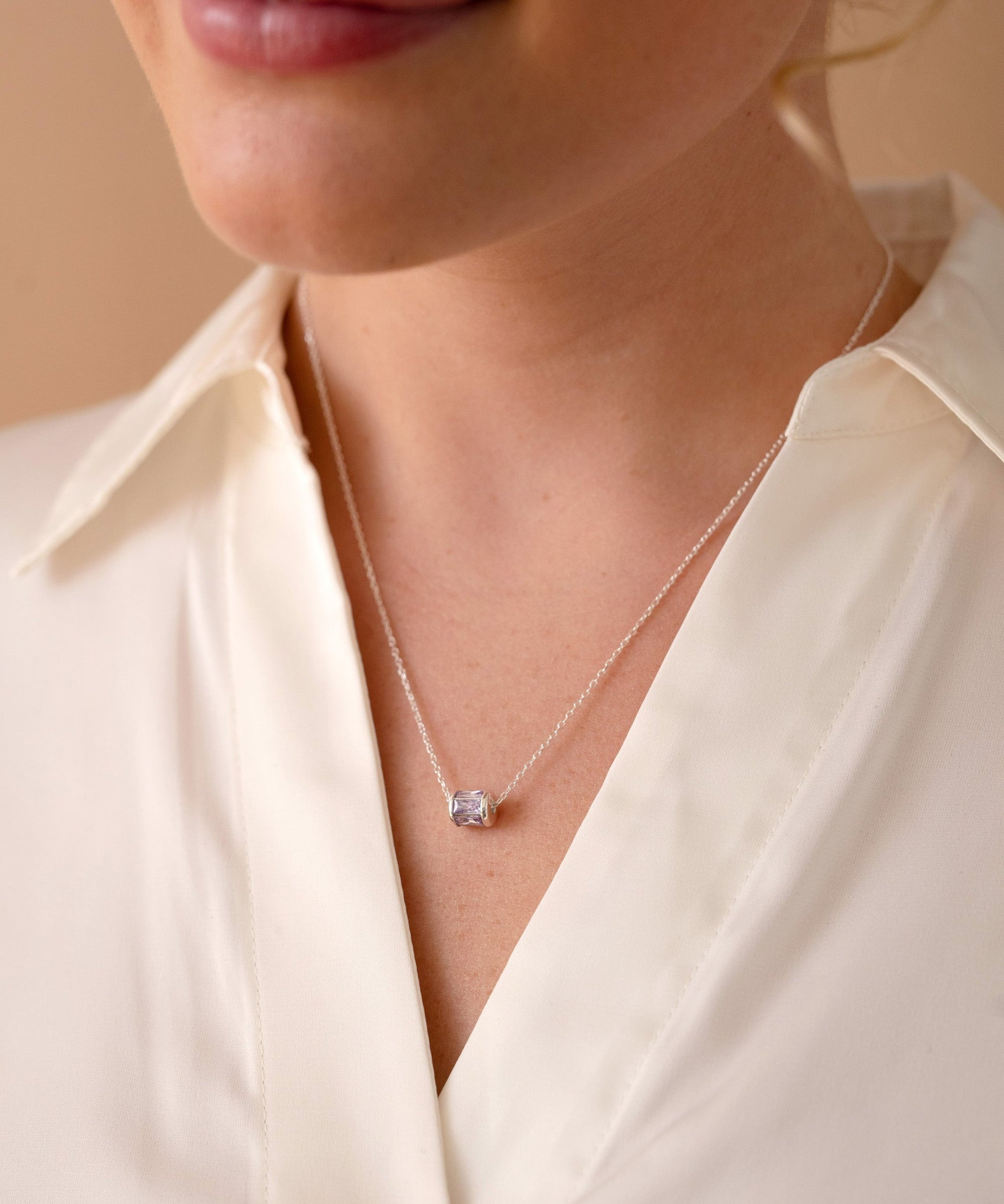 June Birthstone Precious Pendant Necklace
