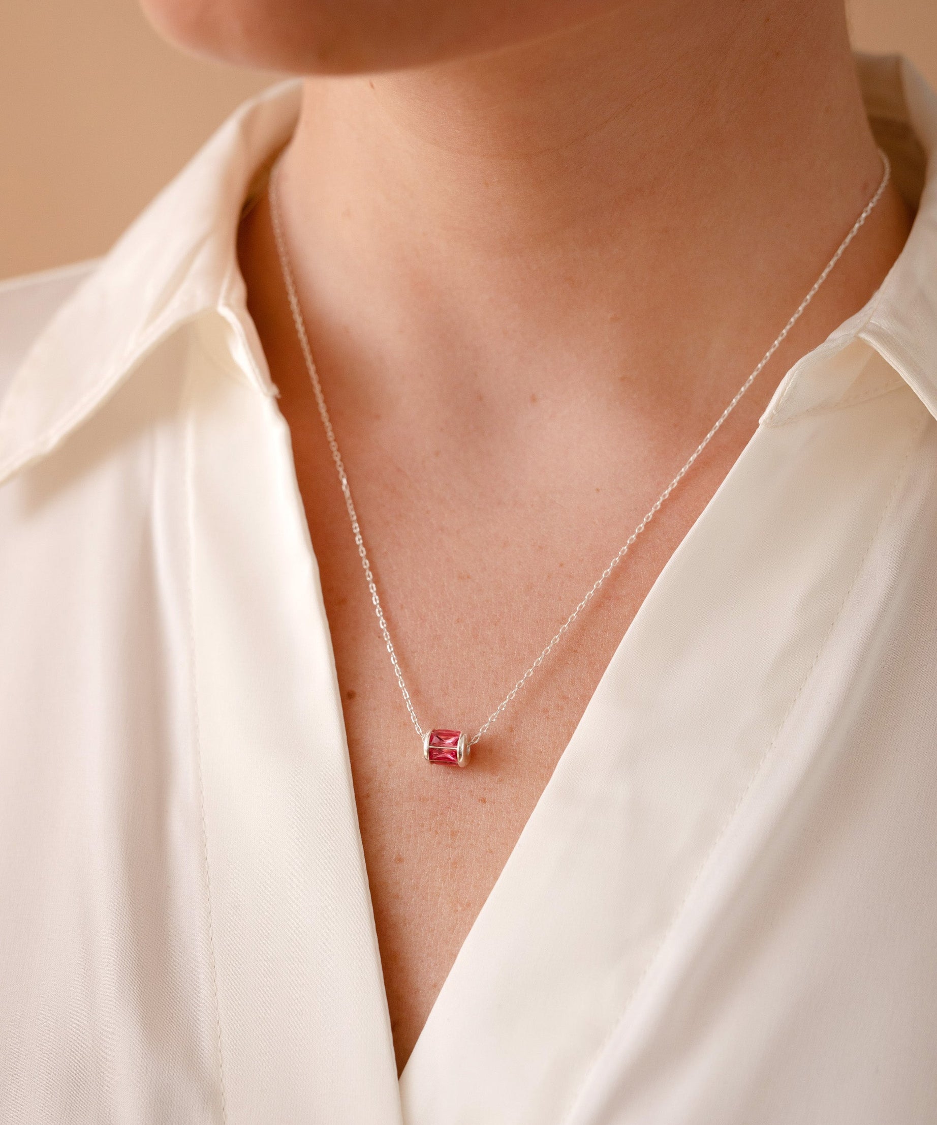 October Birthstone Precious Pendant Necklace