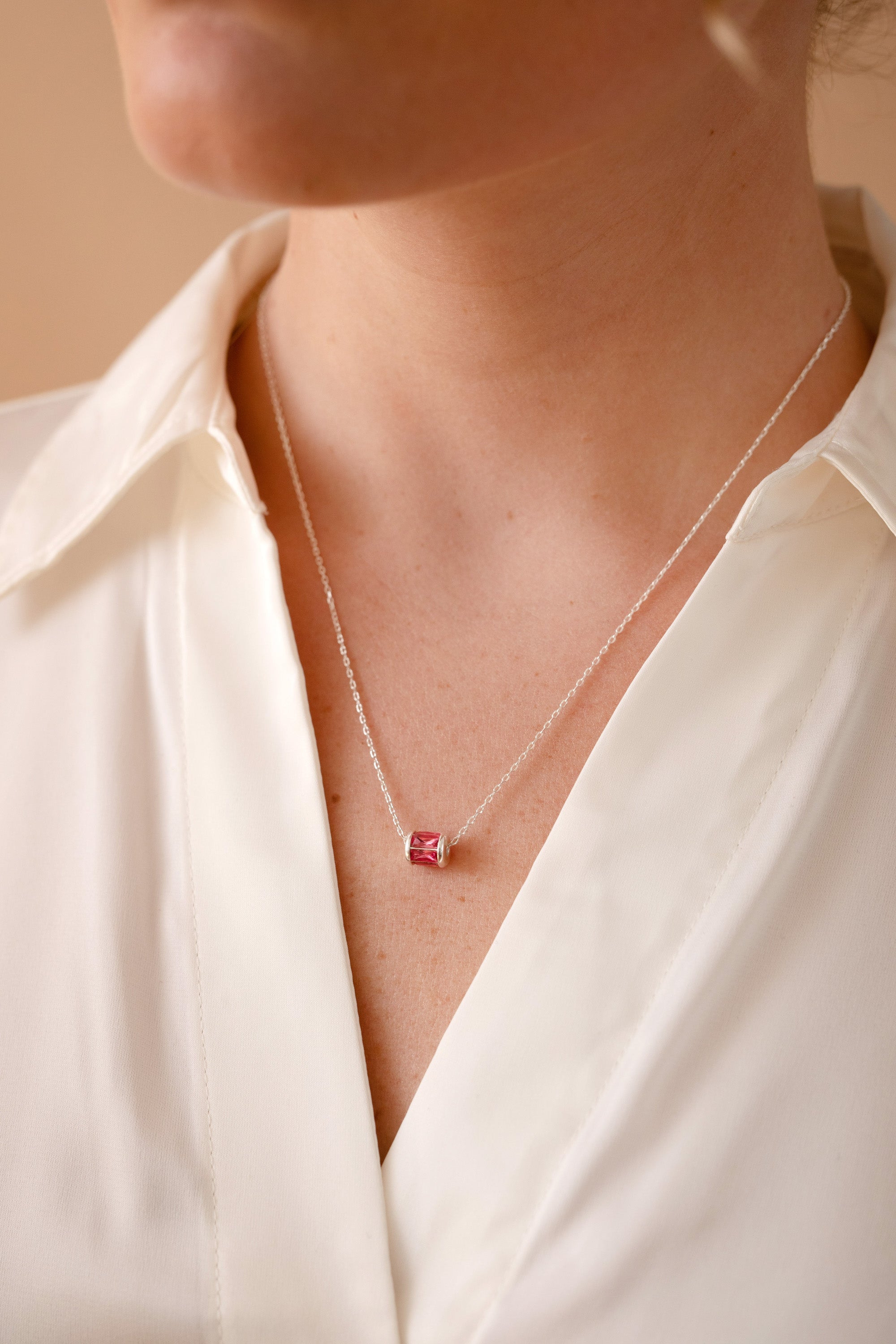 October Birthstone Precious Pendant Necklace