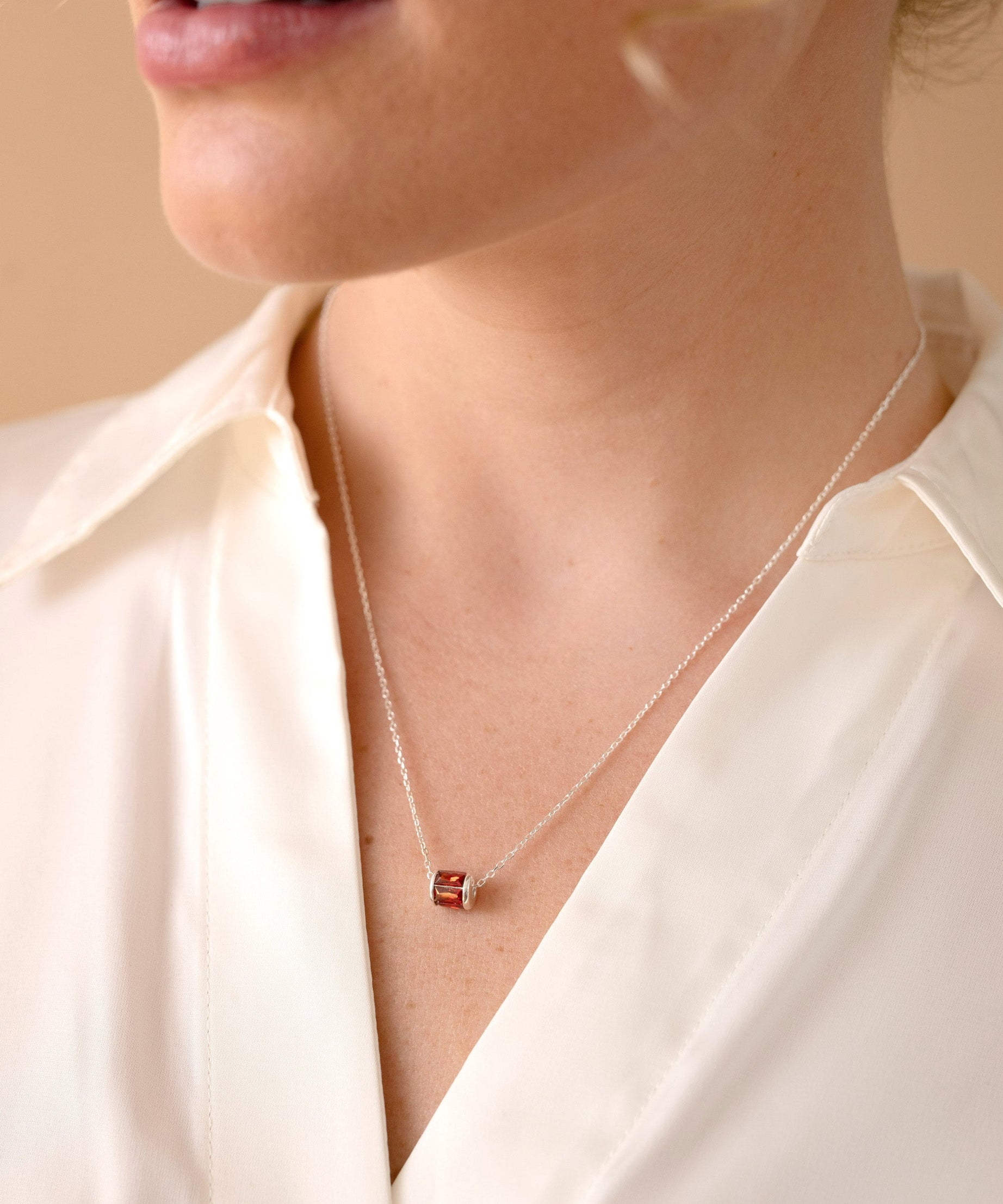 January Birthstone Precious Pendant Necklace
