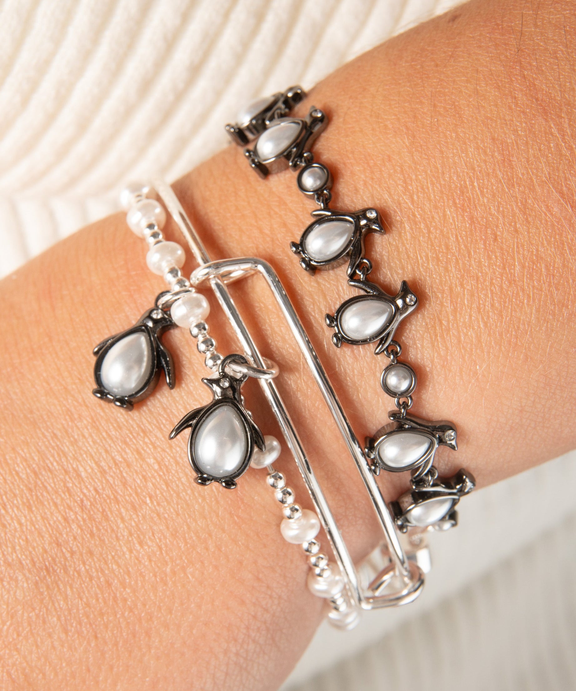 Penguin Bangle Set of 2