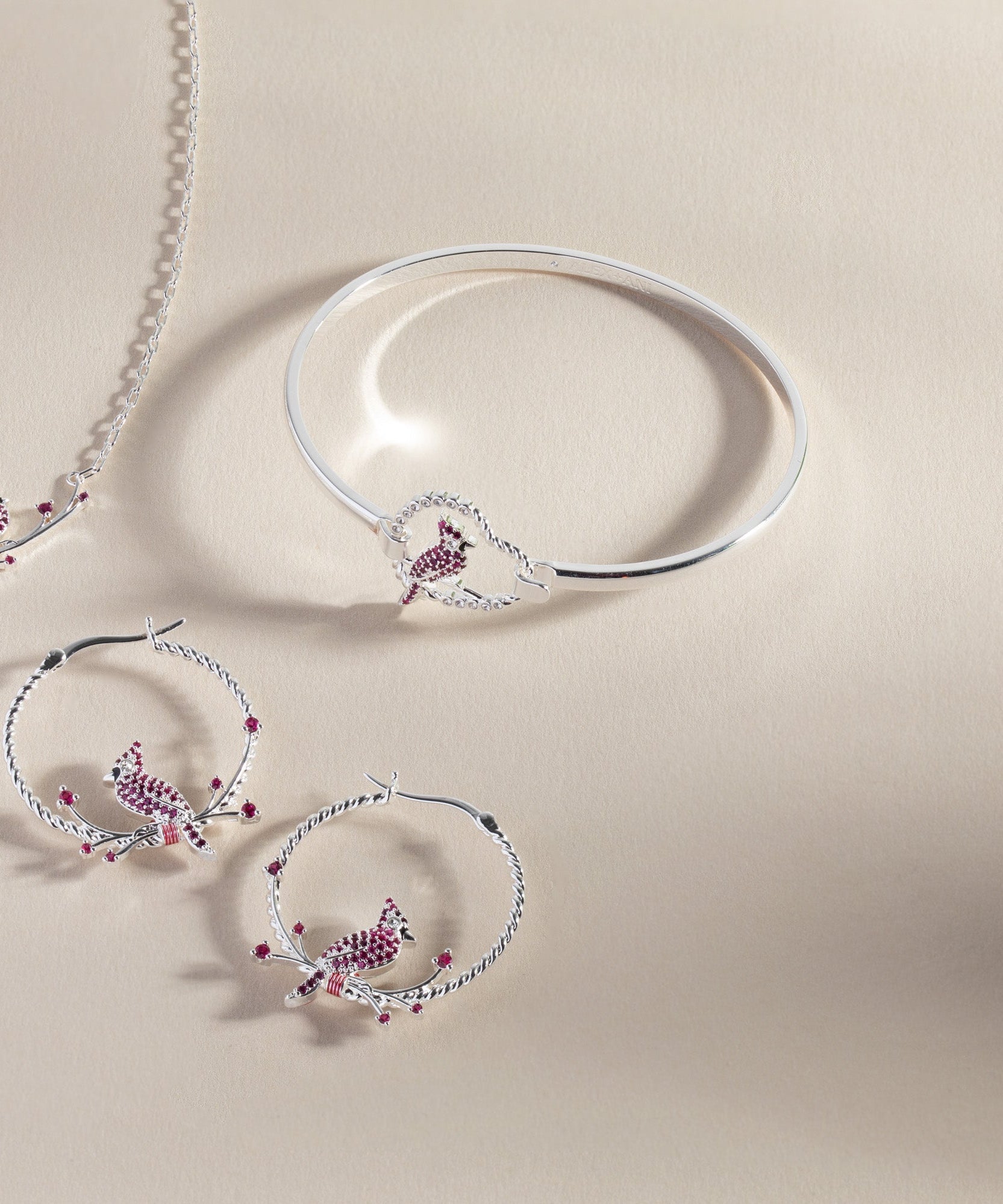 Cardinal Reversible Hoop Earrings