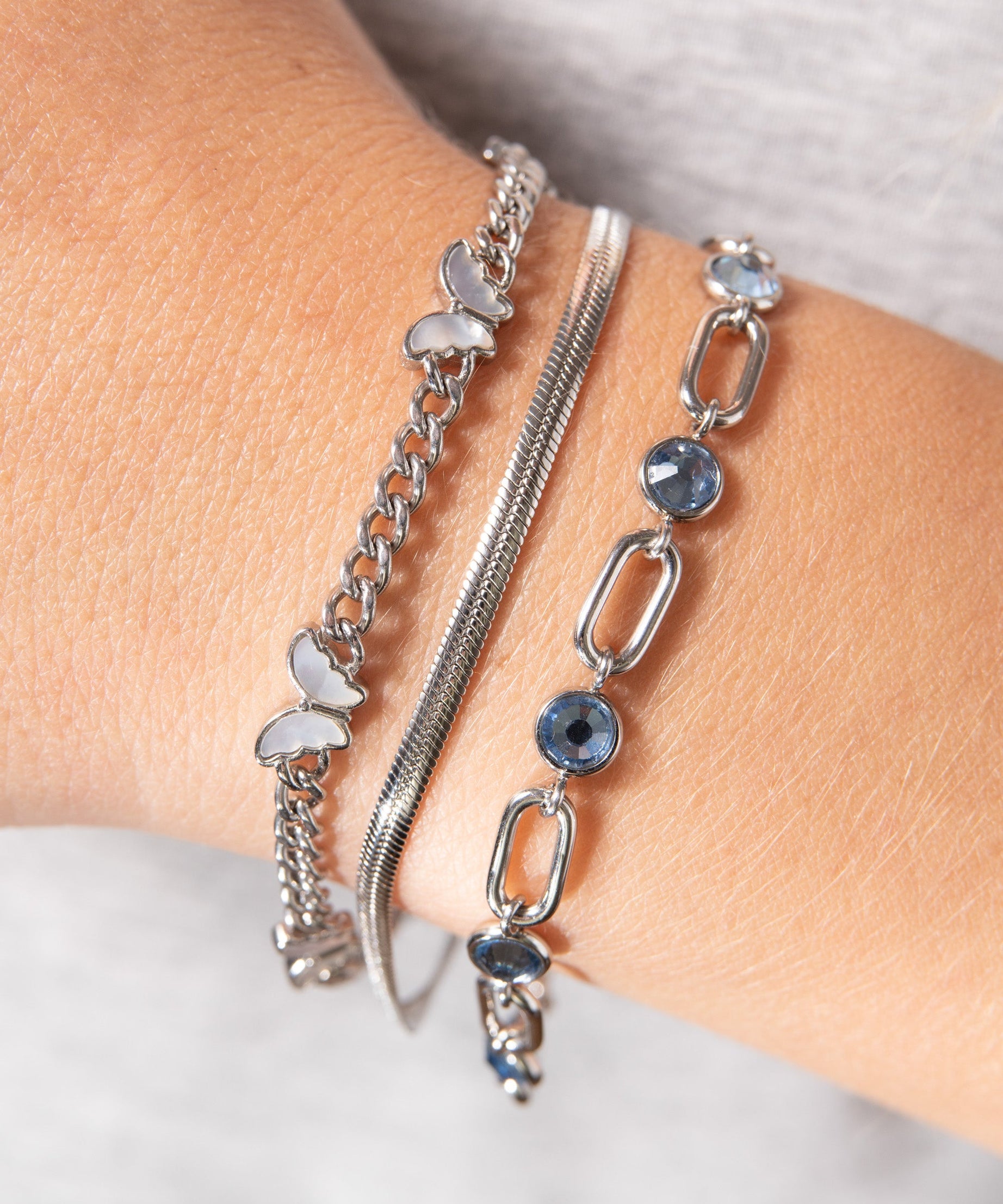 Butterfly Curb Chain Bracelet