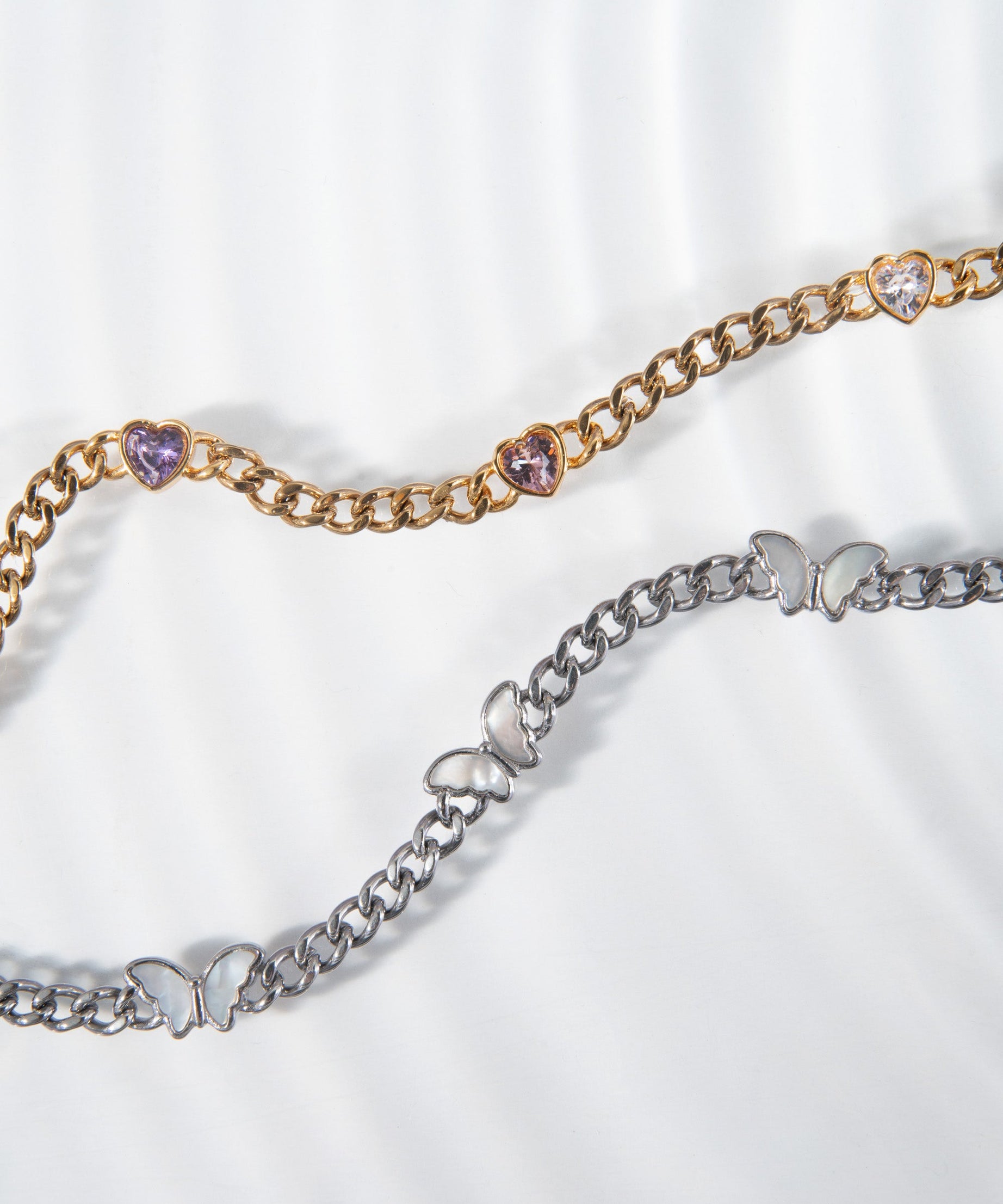 Heart Curb Chain Bracelet