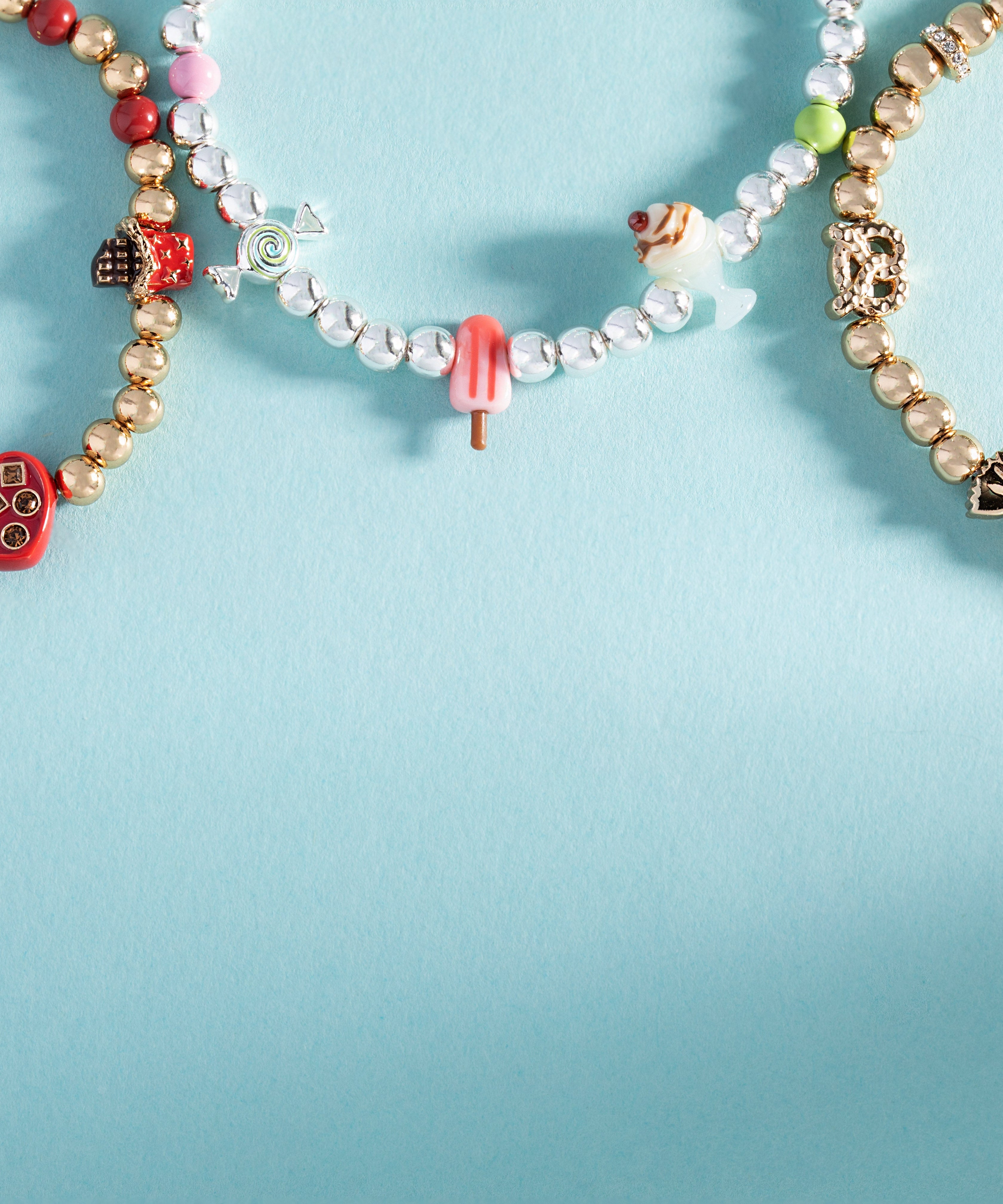 'Carbs are My Love Language' Beaded Stretch Bracelet