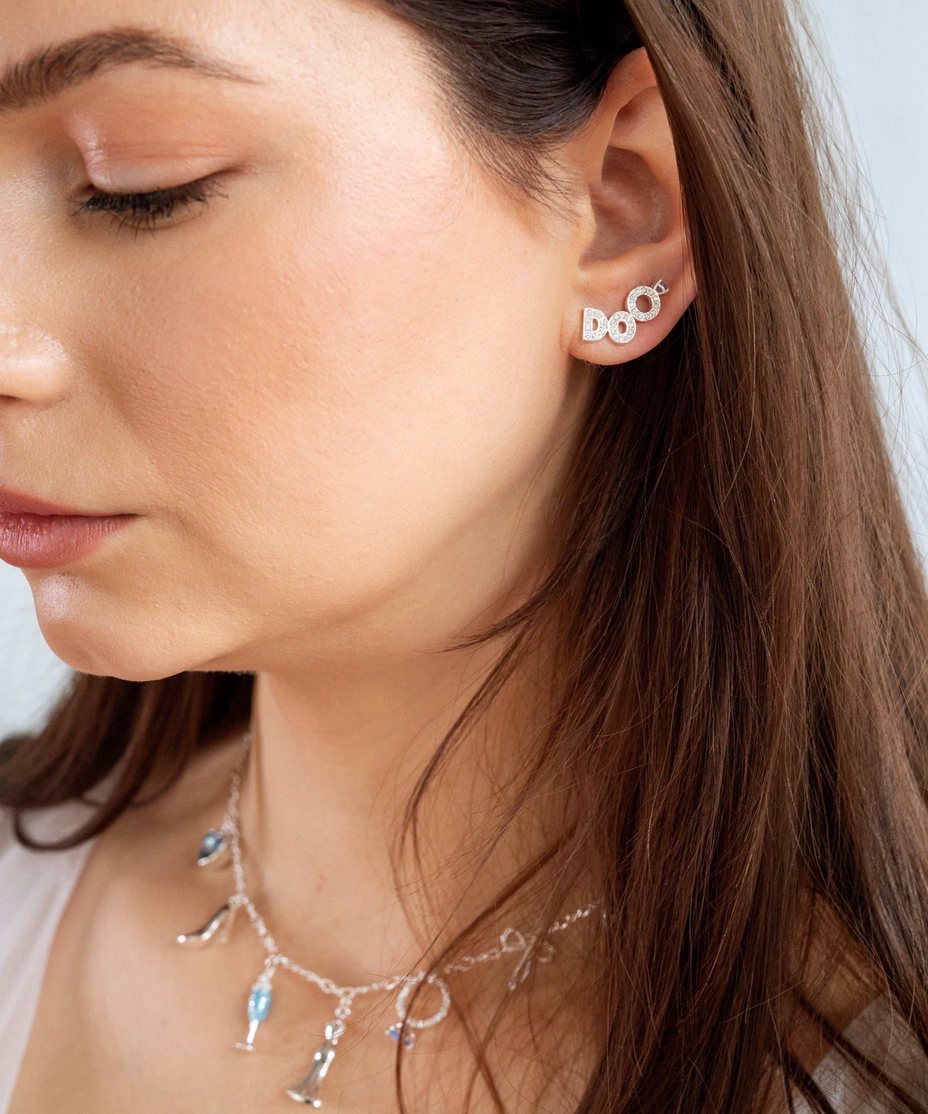 Bridal “I Do” Stud Earring Set of 2