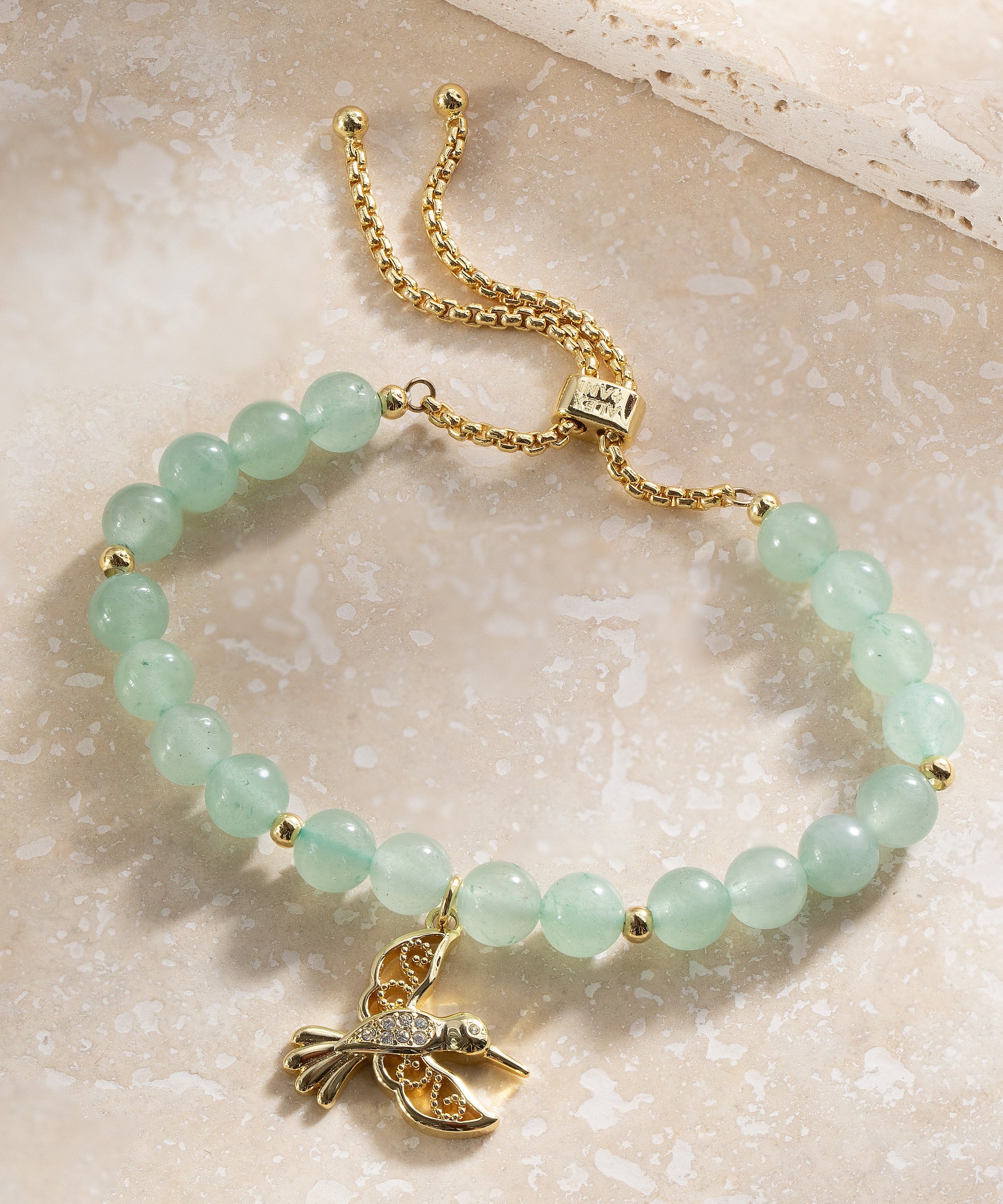 Hummingbird Gemstone Bolo Bracelet