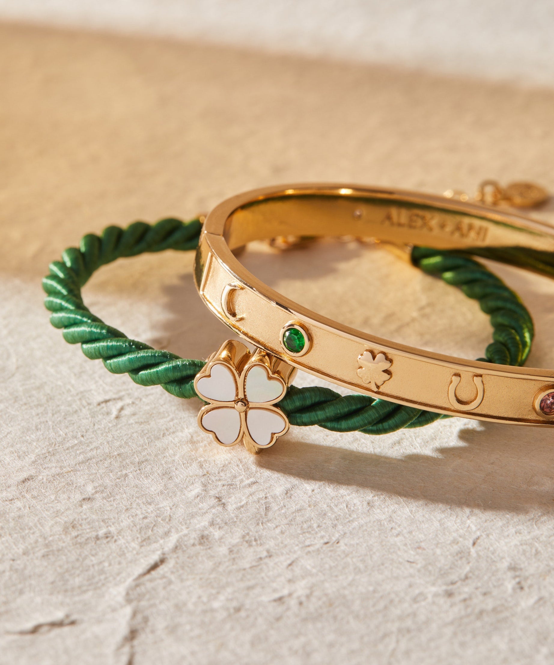 Four Leaf Clover Cord Bracelet