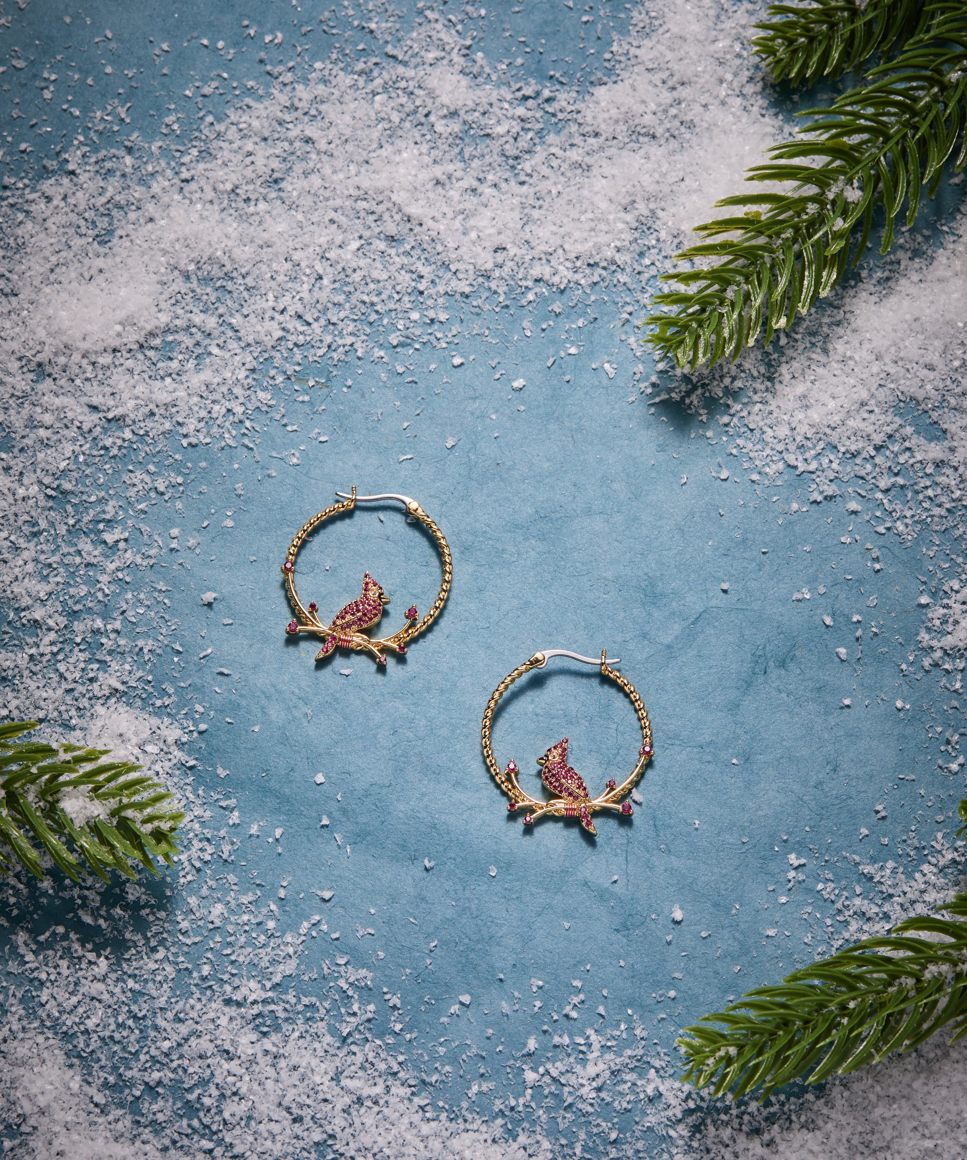Cardinal Reversible Hoop Earrings