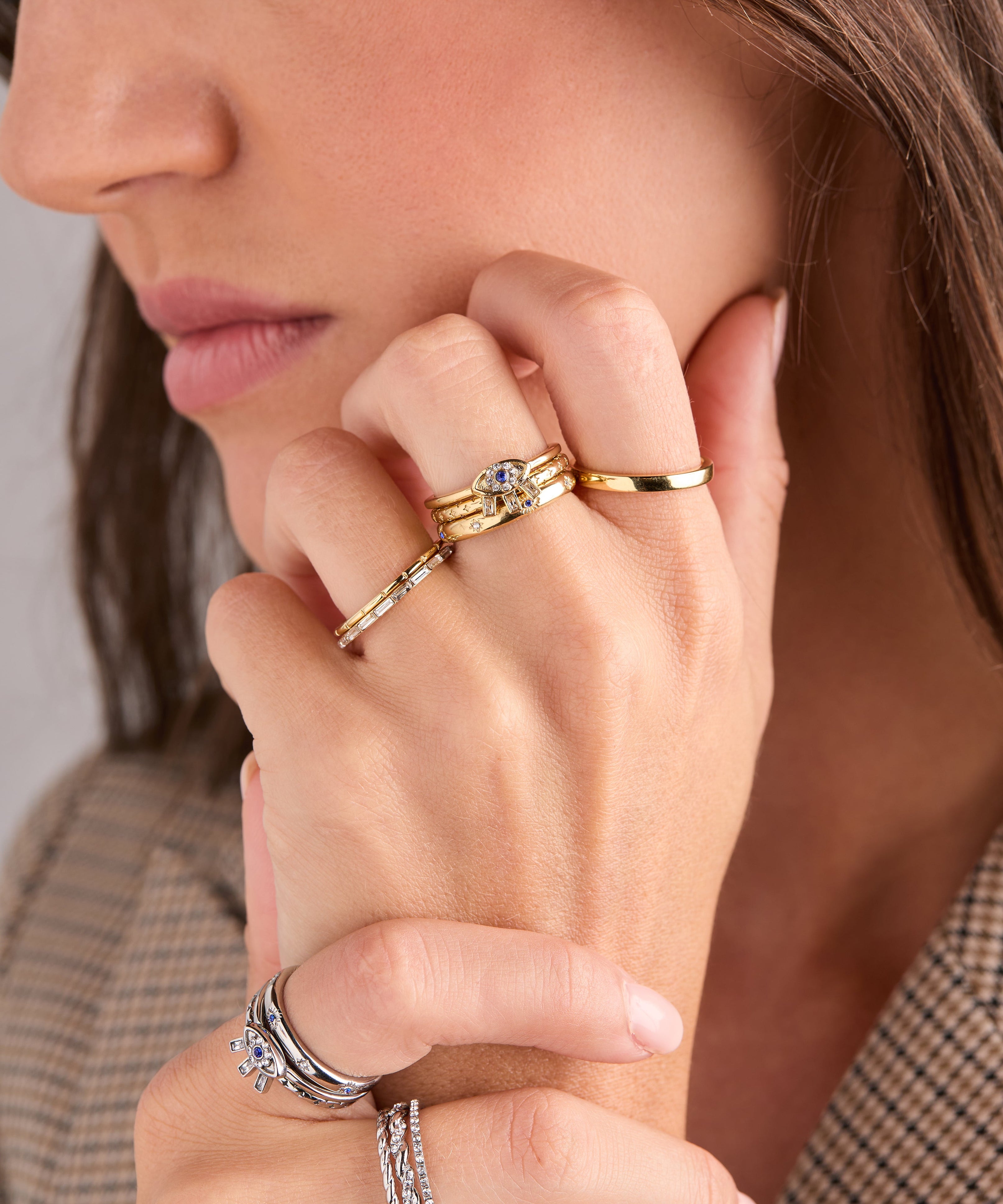 Evil Eye Stacking Ring Set of 3