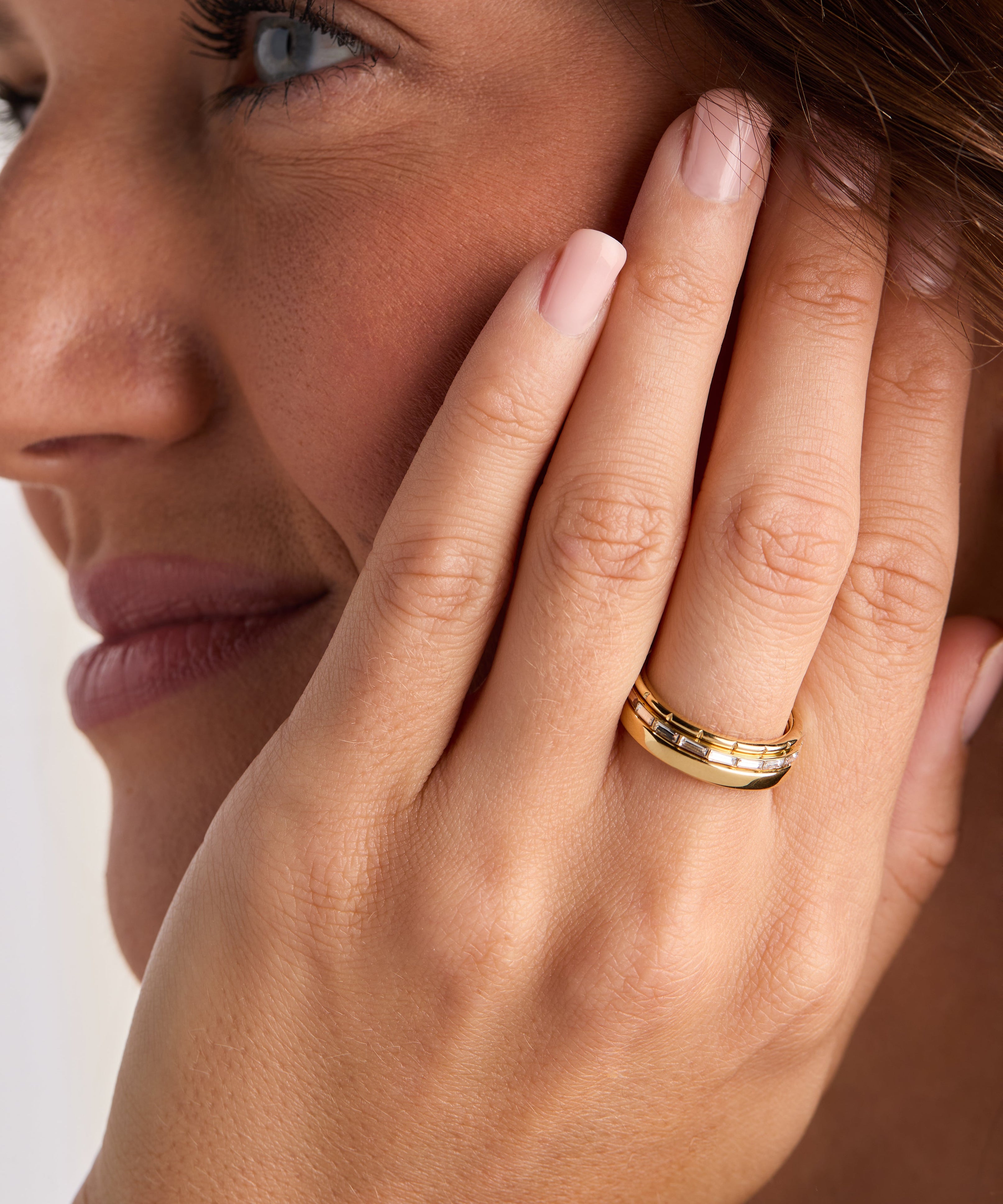 Baguette Stacking Ring Set of 3
