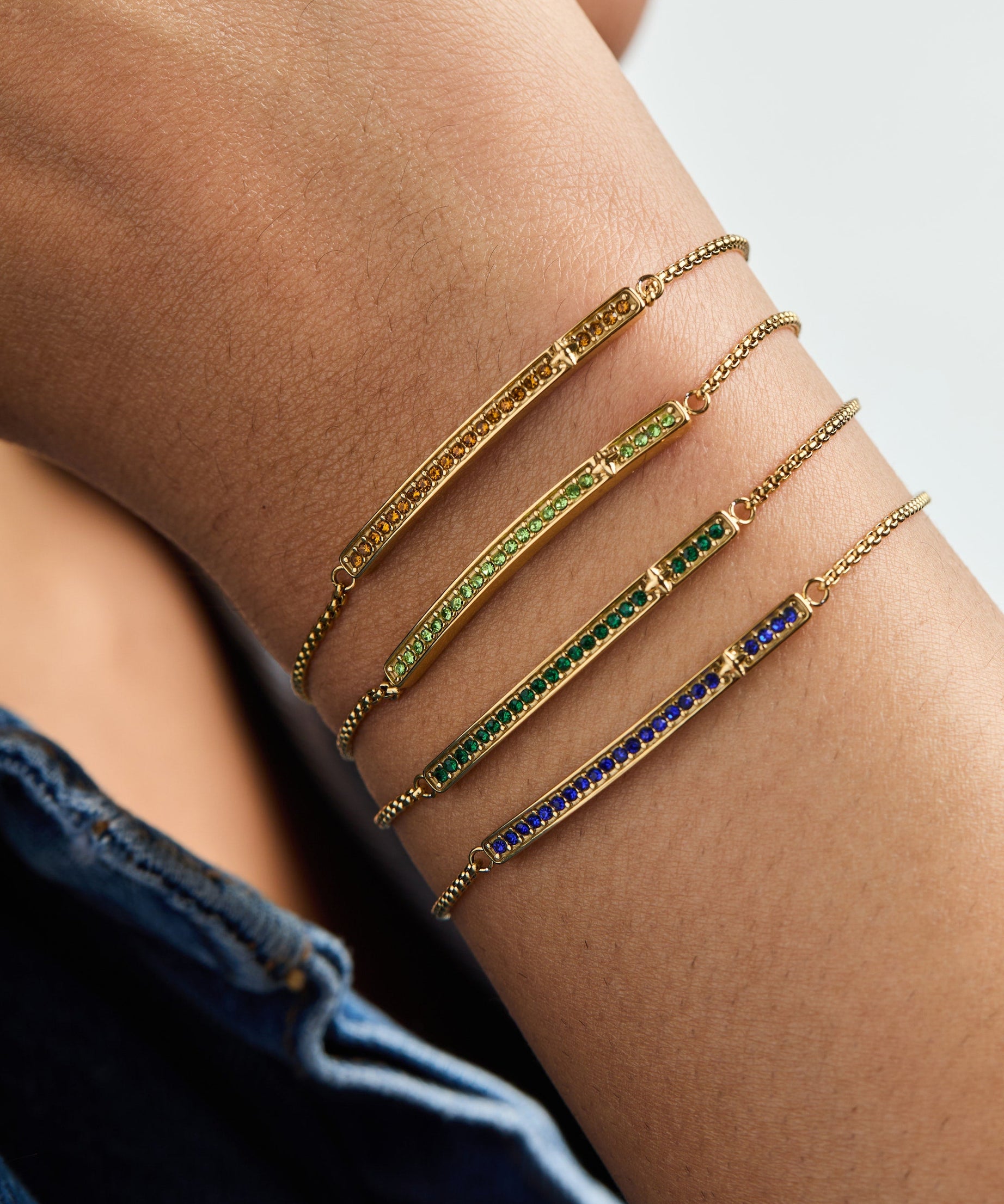 August Everyday Birthstone Pave Bolo Bracelet