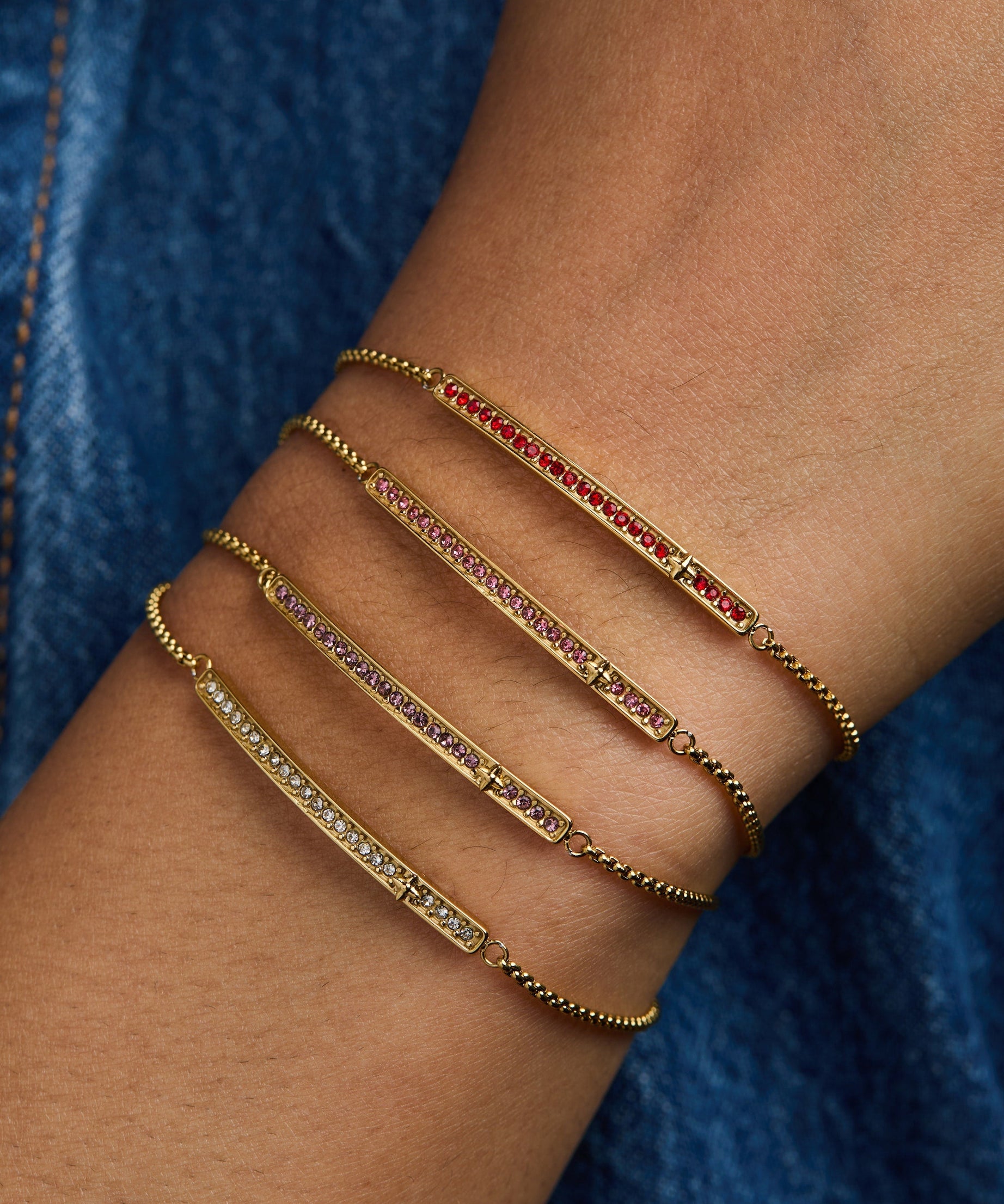 February Everyday Birthstone Pave Bolo Bracelet
