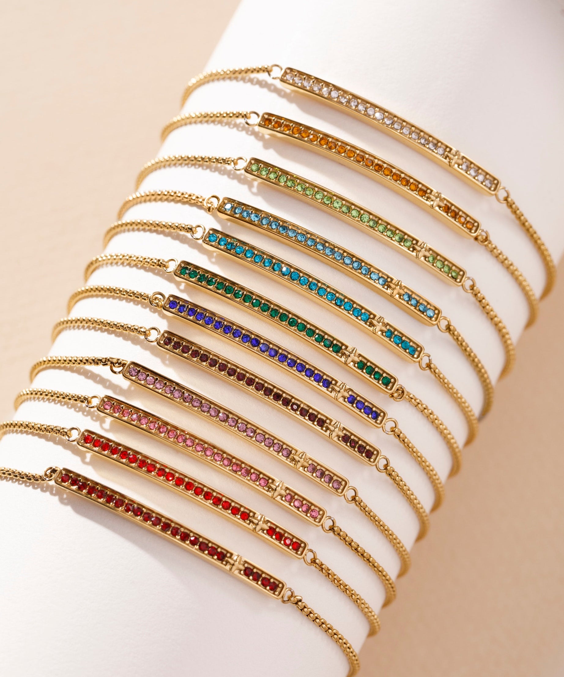 July Everyday Birthstone Pave Bolo Bracelet