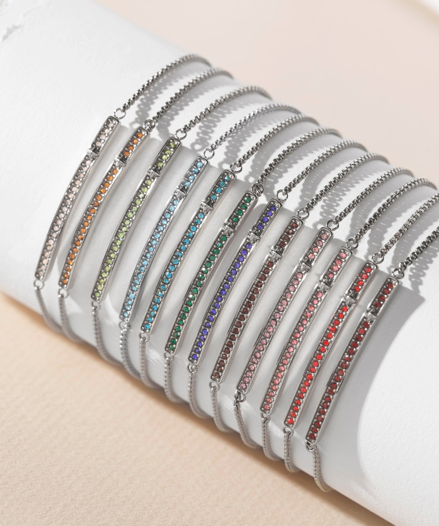 February Everyday Birthstone Pave Bolo Bracelet