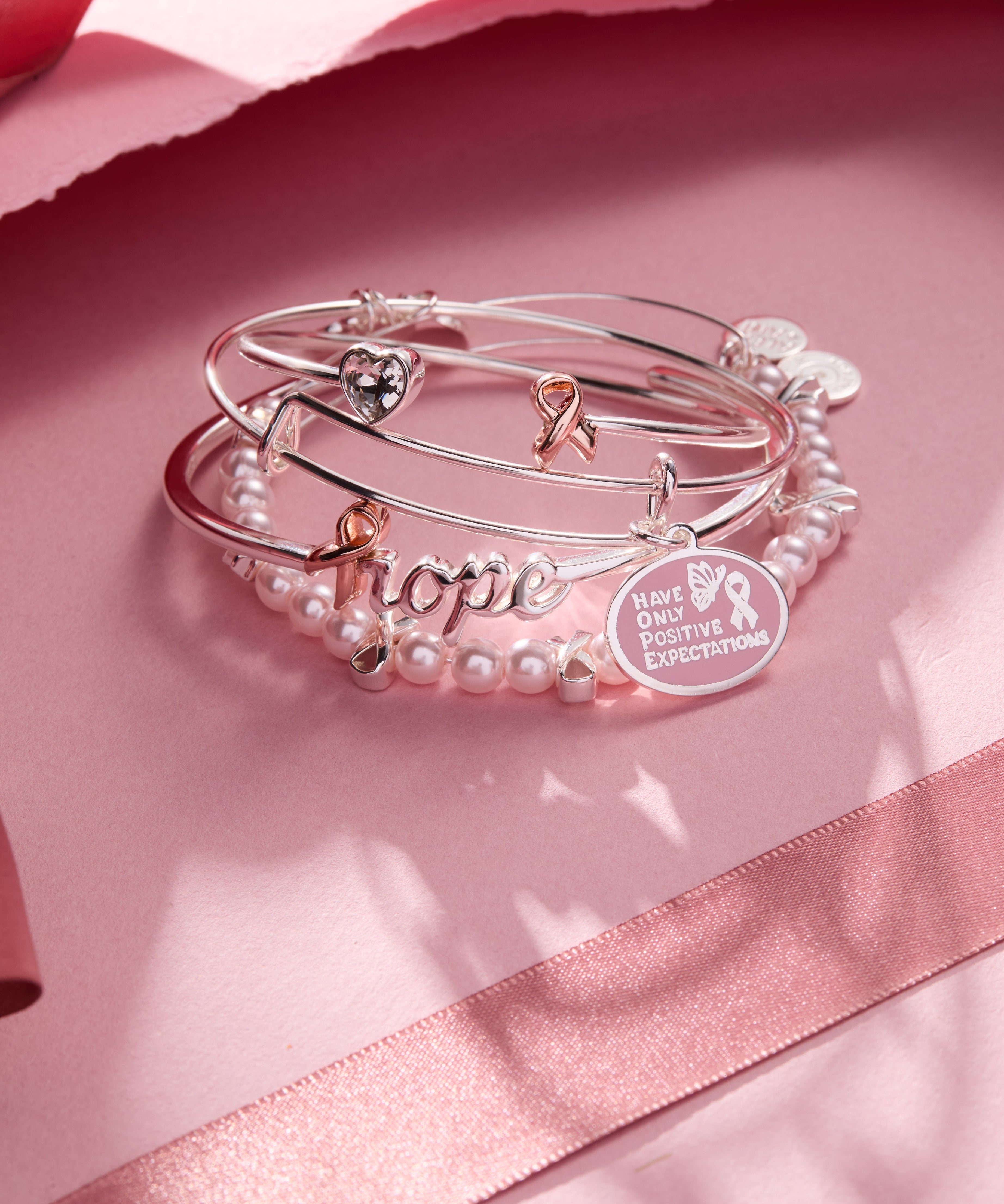 Breast Cancer Awareness Pink Ribbon Flex Cuff