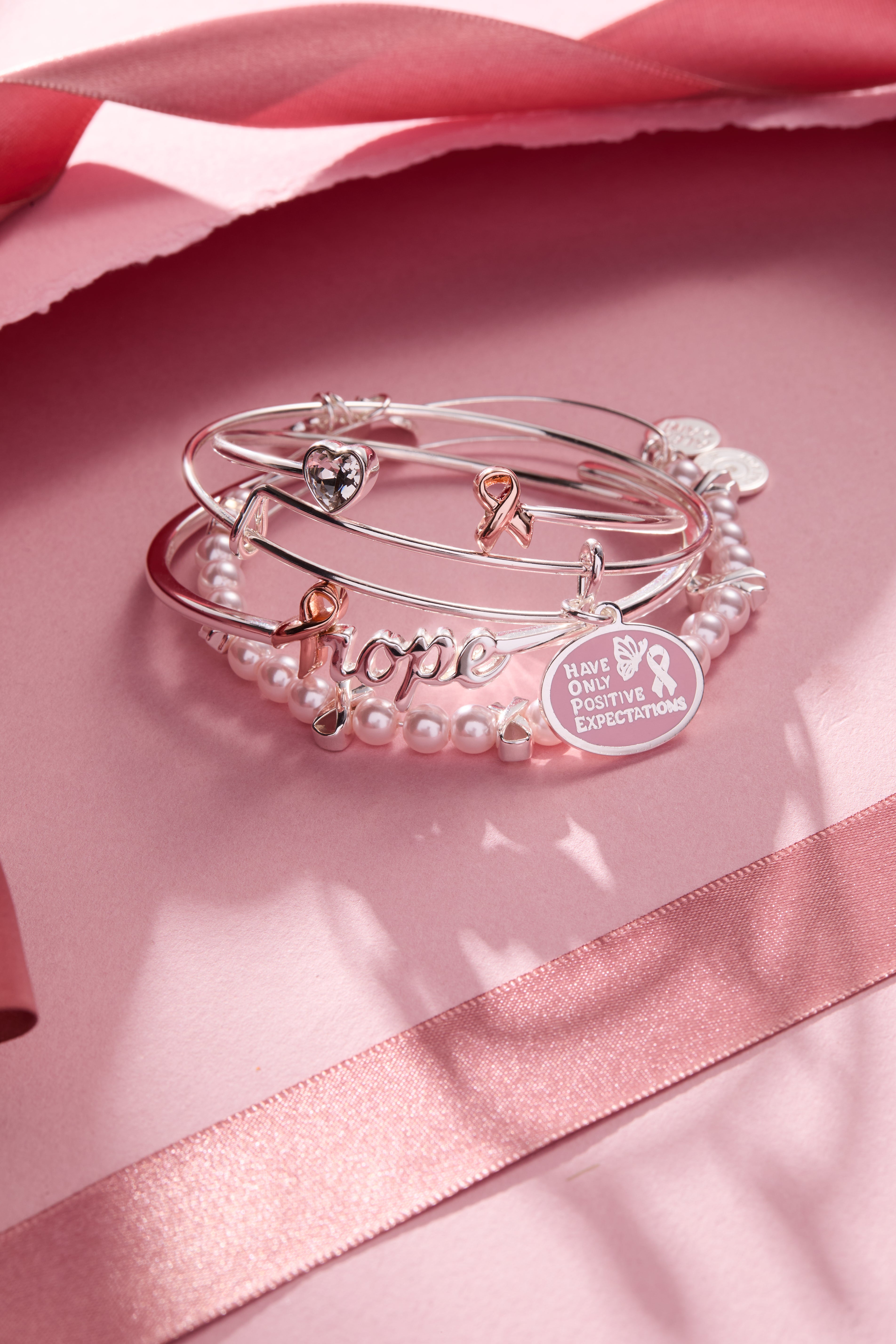 Breast Cancer Awareness Pink Ribbon Flex Cuff