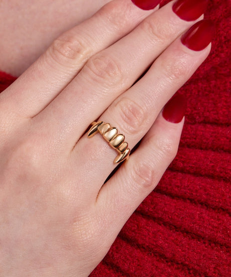 Vampire Teeth Fangs Ring