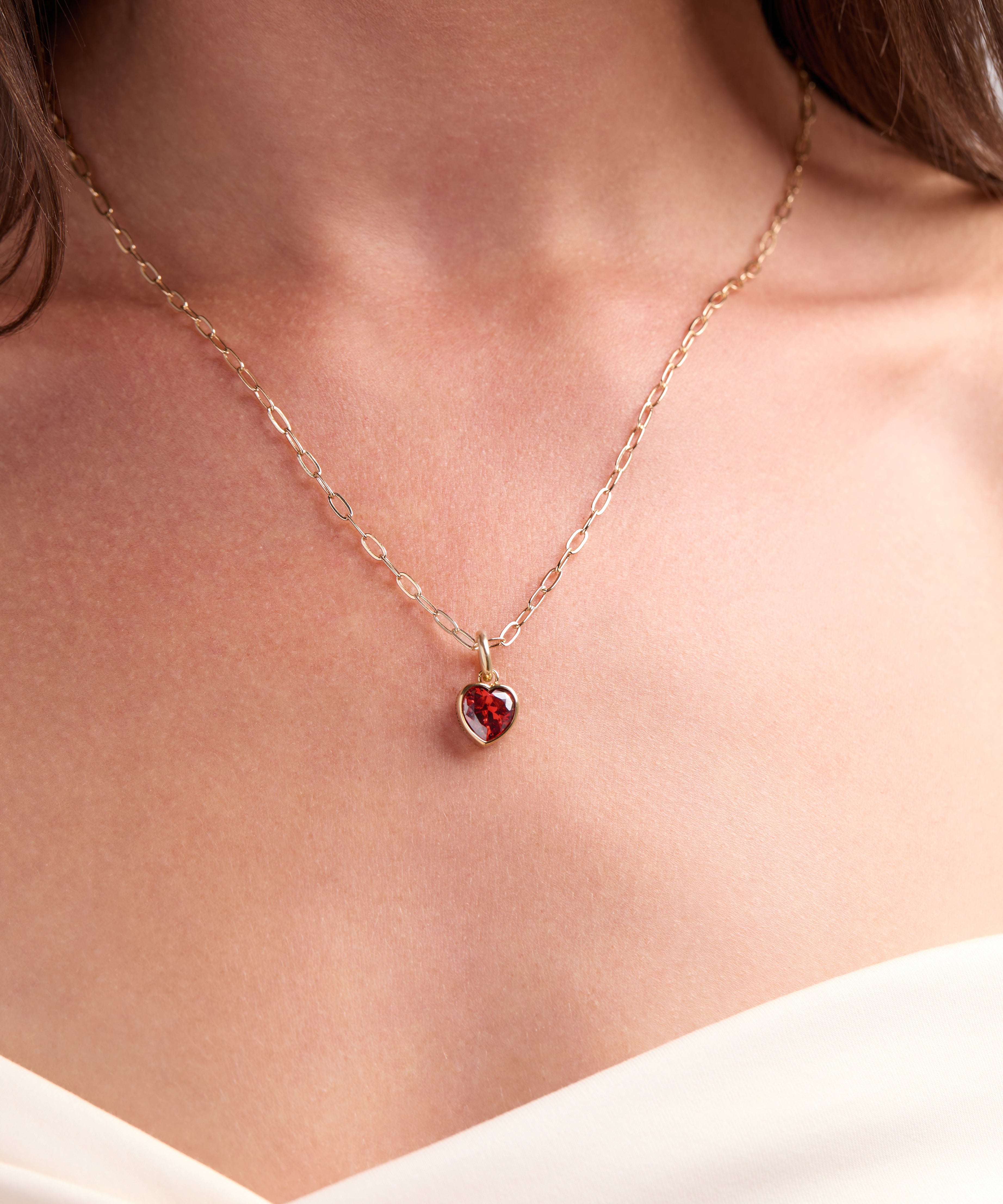 January 'Courage' Heart Birthstone Charm