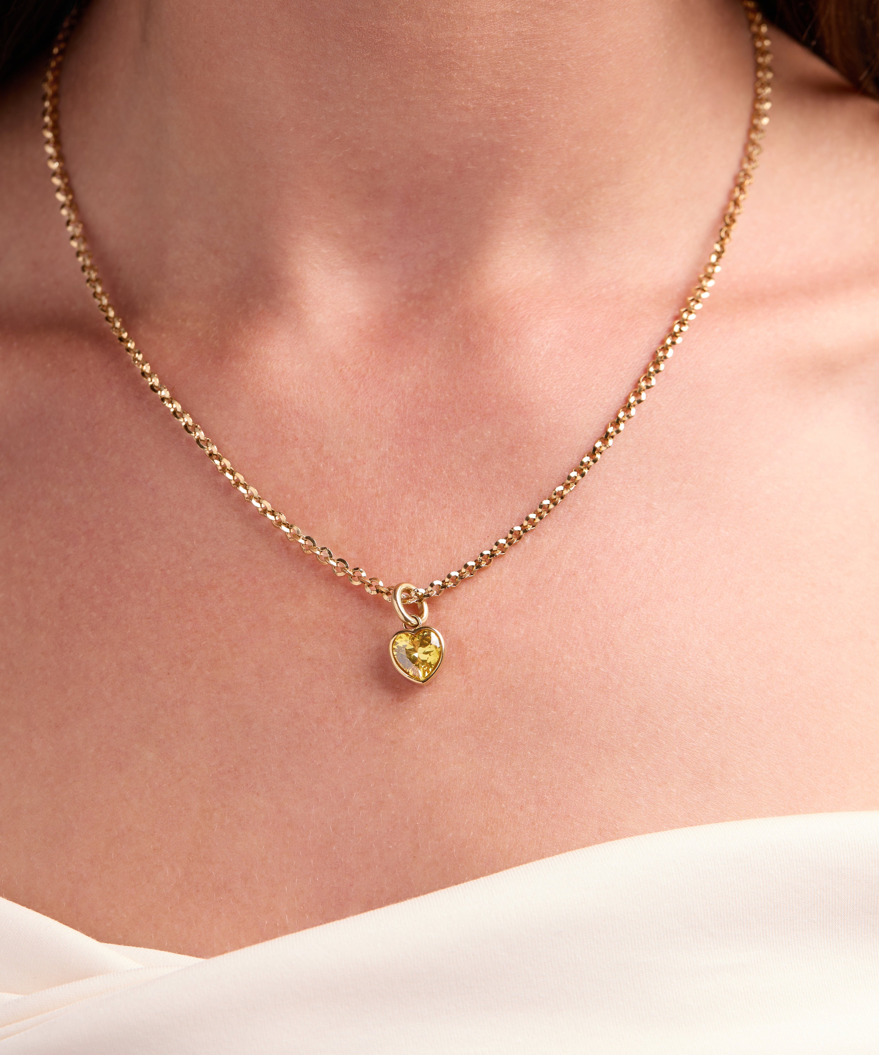November 'Balance' Heart Birthstone Charm
