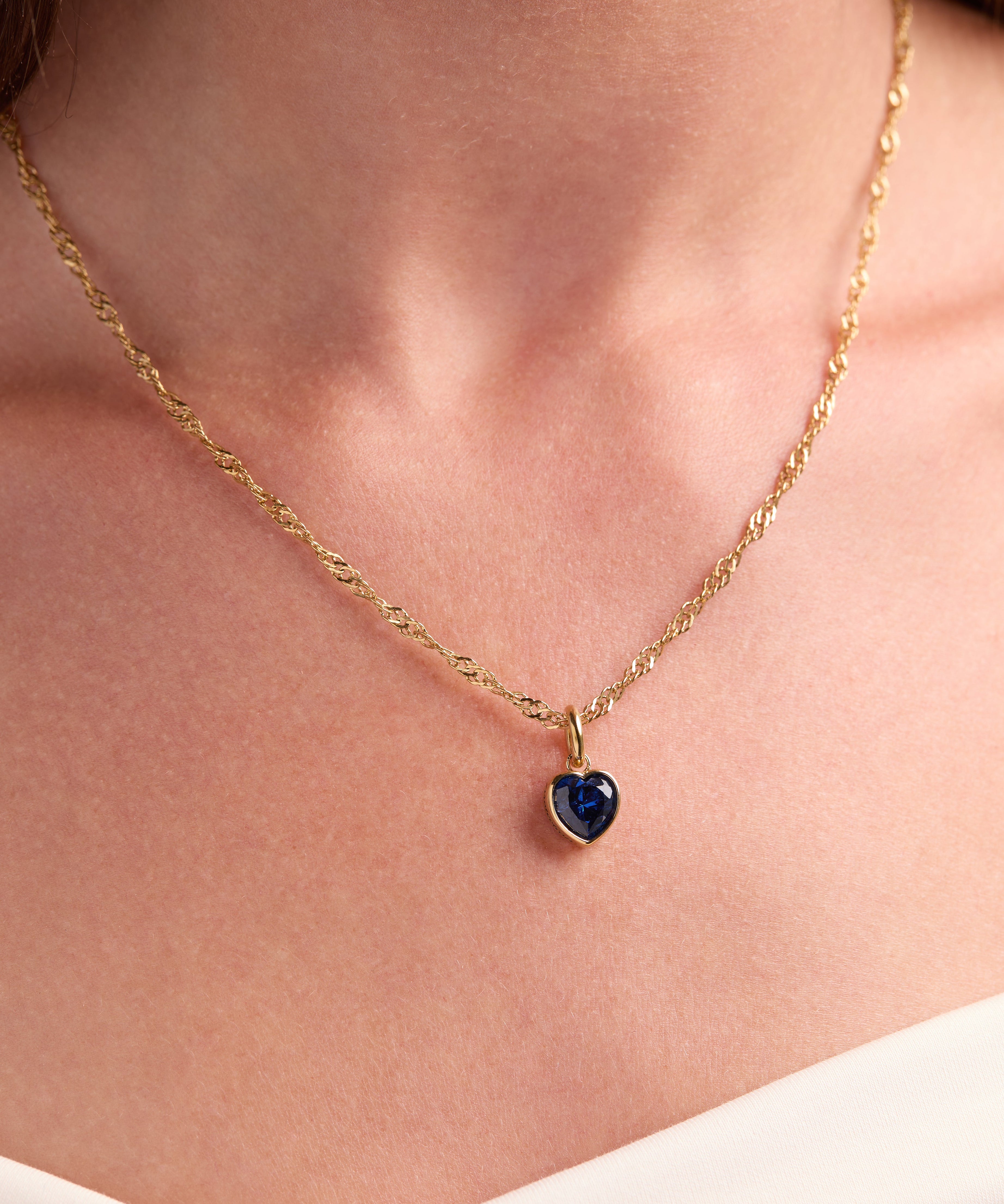 September 'Protection' Heart Birthstone Charm