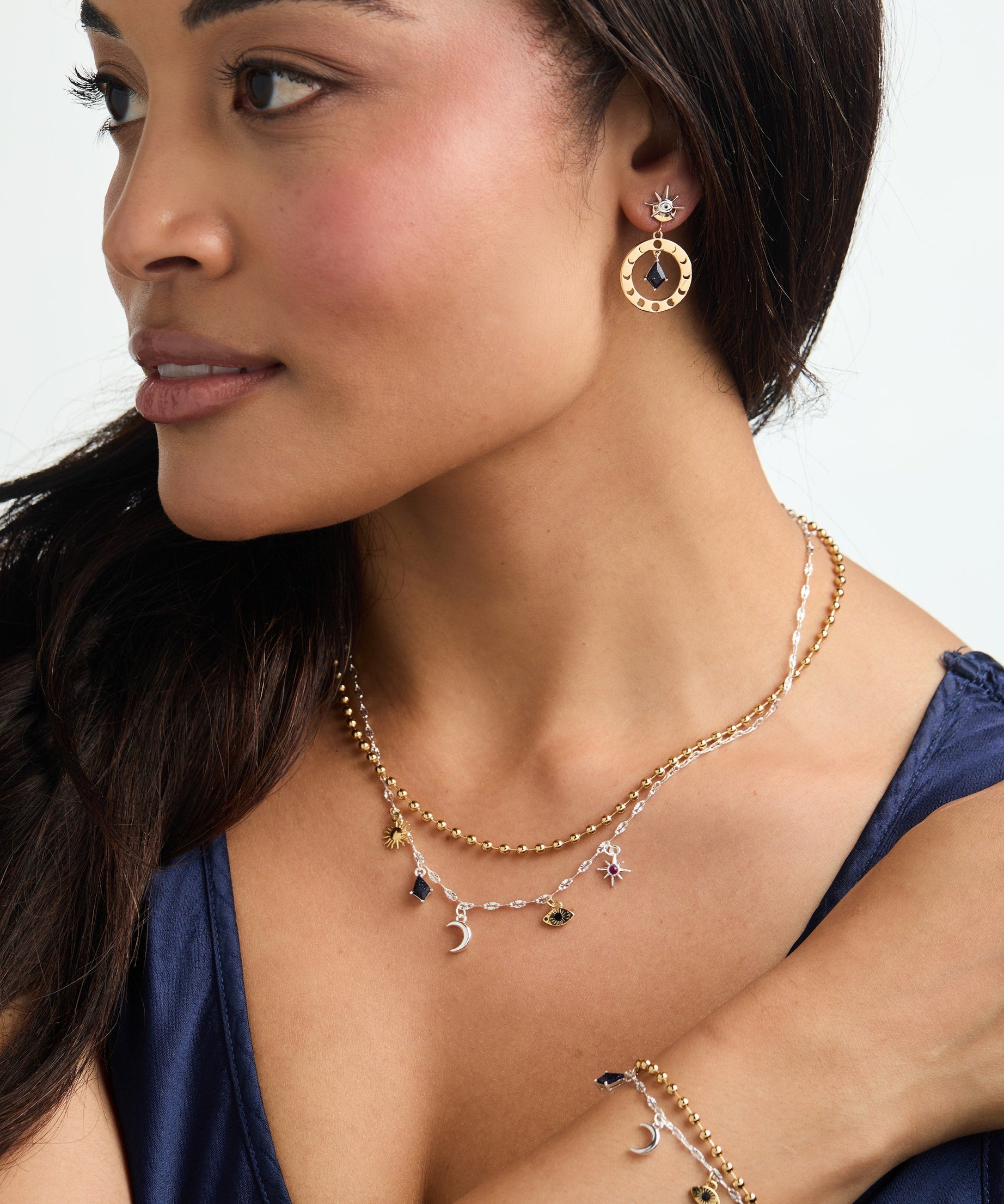 Moon Phase Statement Earring