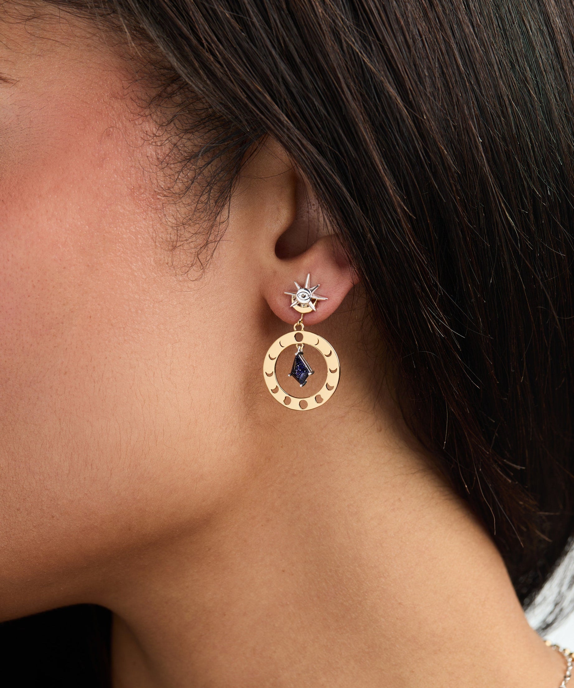 Moon Phase Statement Earring