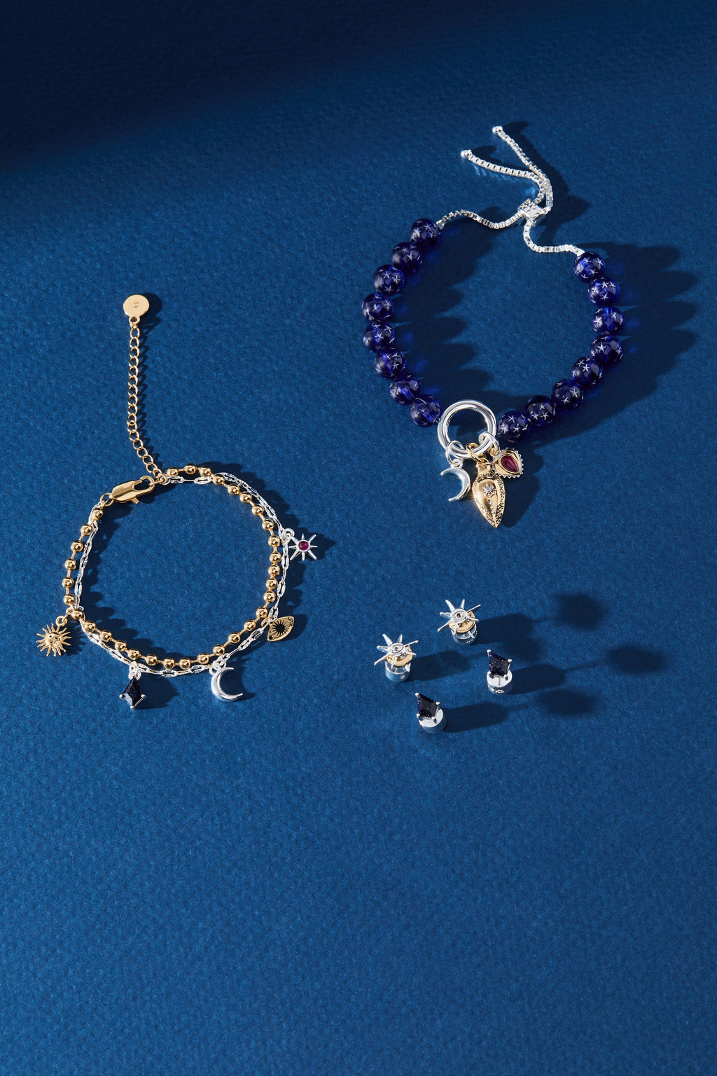 Moon Magic Beaded Charm Bolo Bracelet
