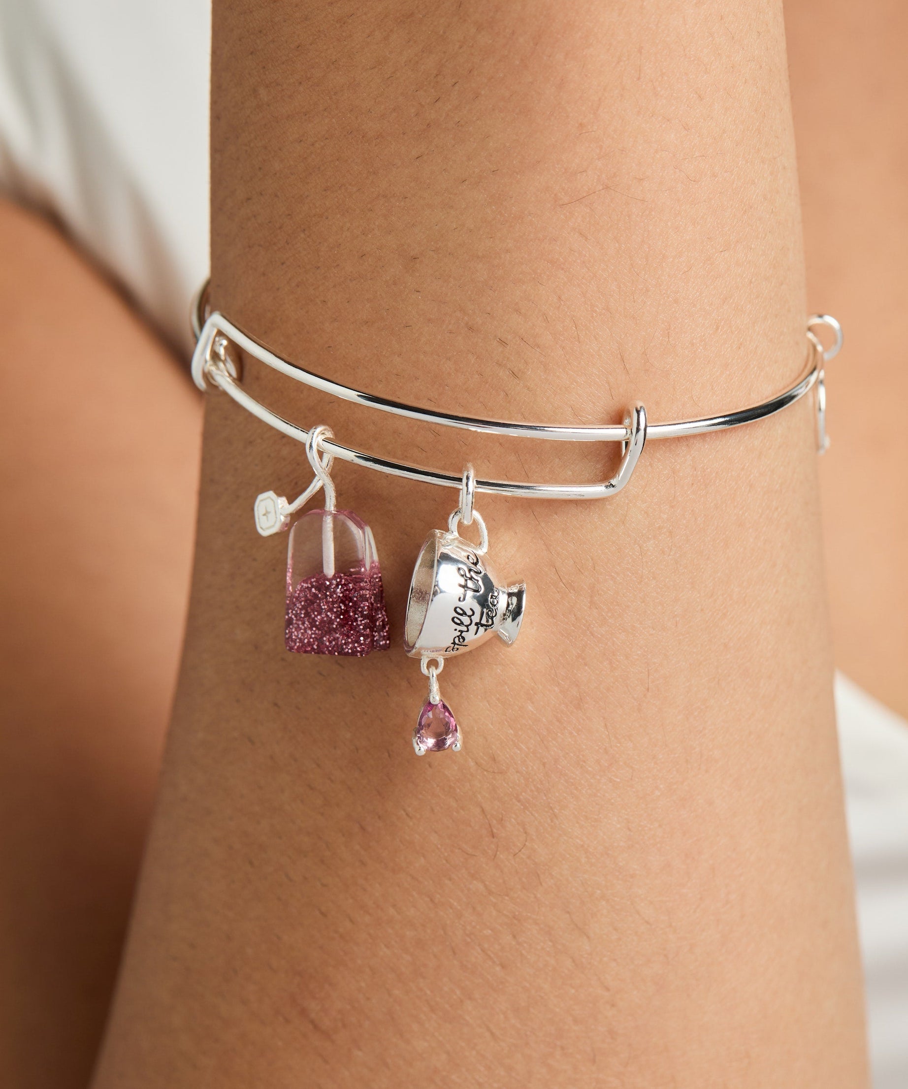 'Spill the Tea' Cup & Tea Bag Charm Bangle