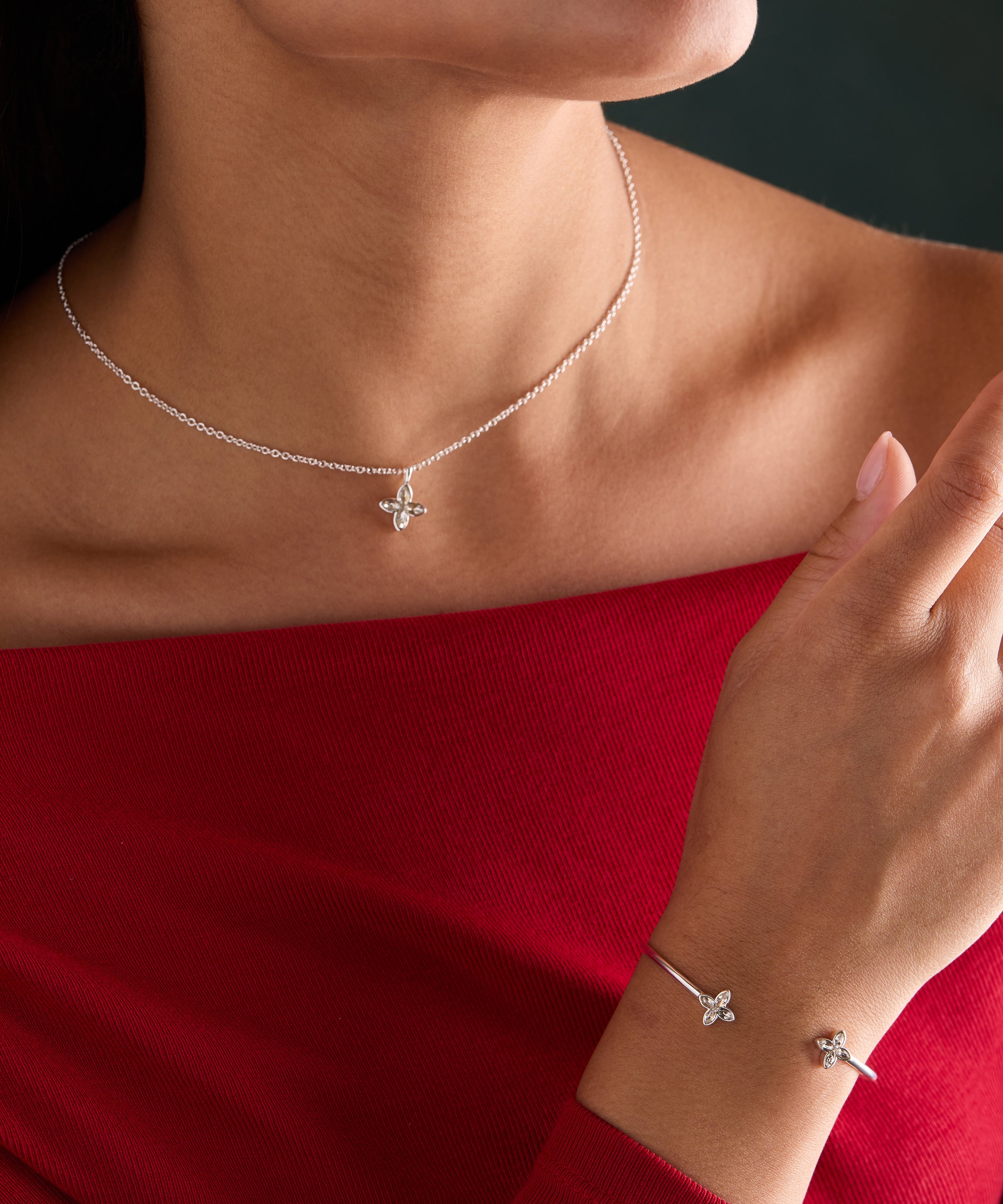 Crystal Logo Star Necklace