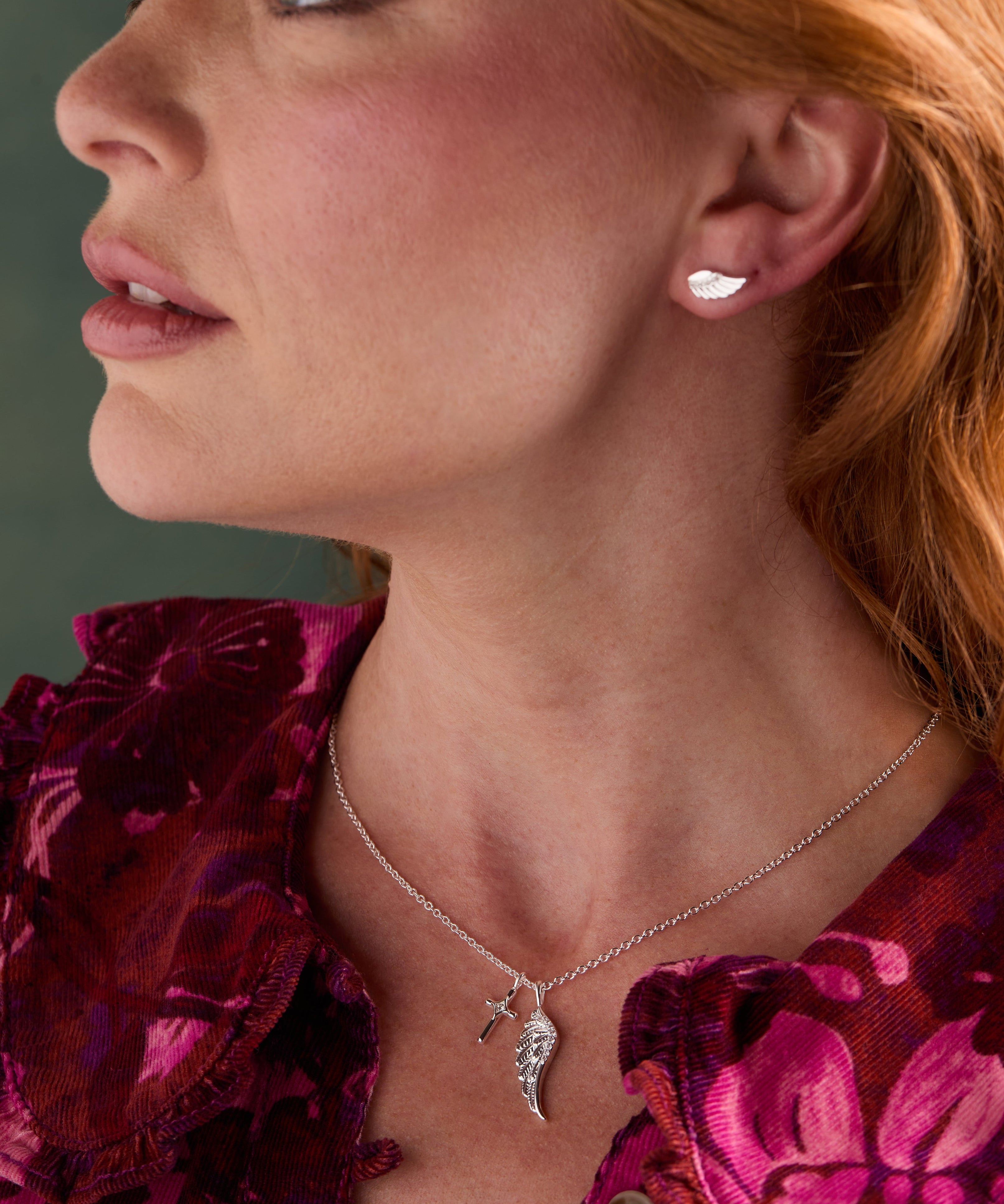 Faith Wing Stud Earrings