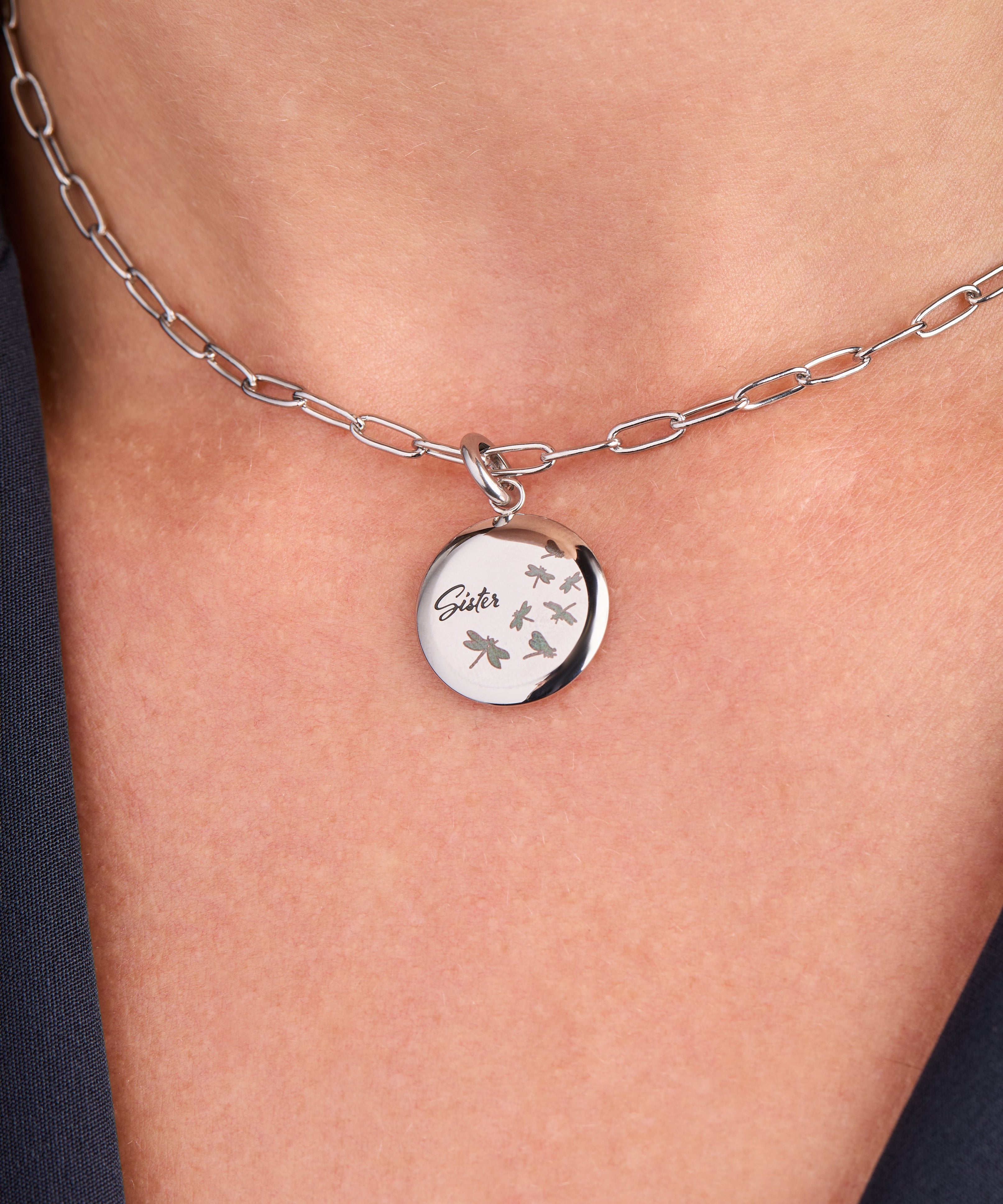 Sister Dragonfly Disc Charm