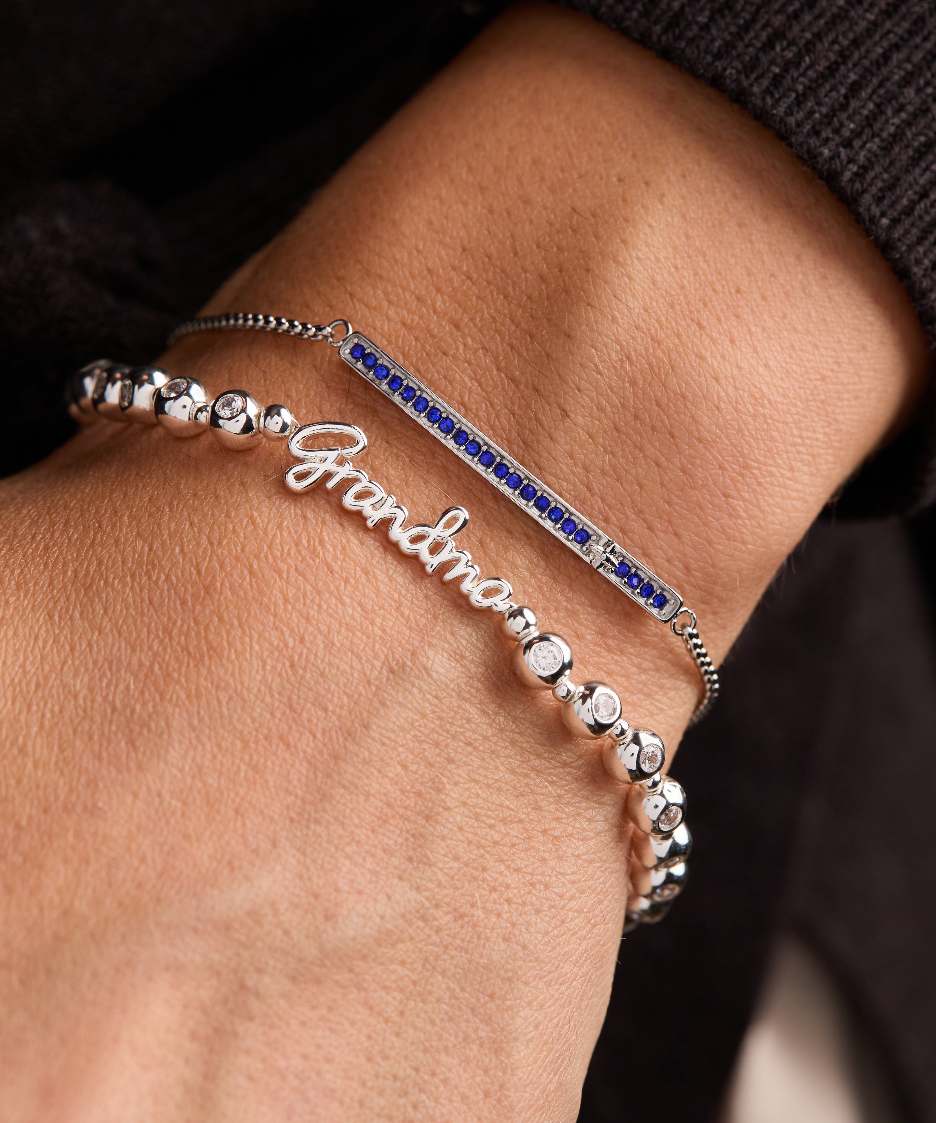 Grandma Elongated Crystal Stretch Bracelet