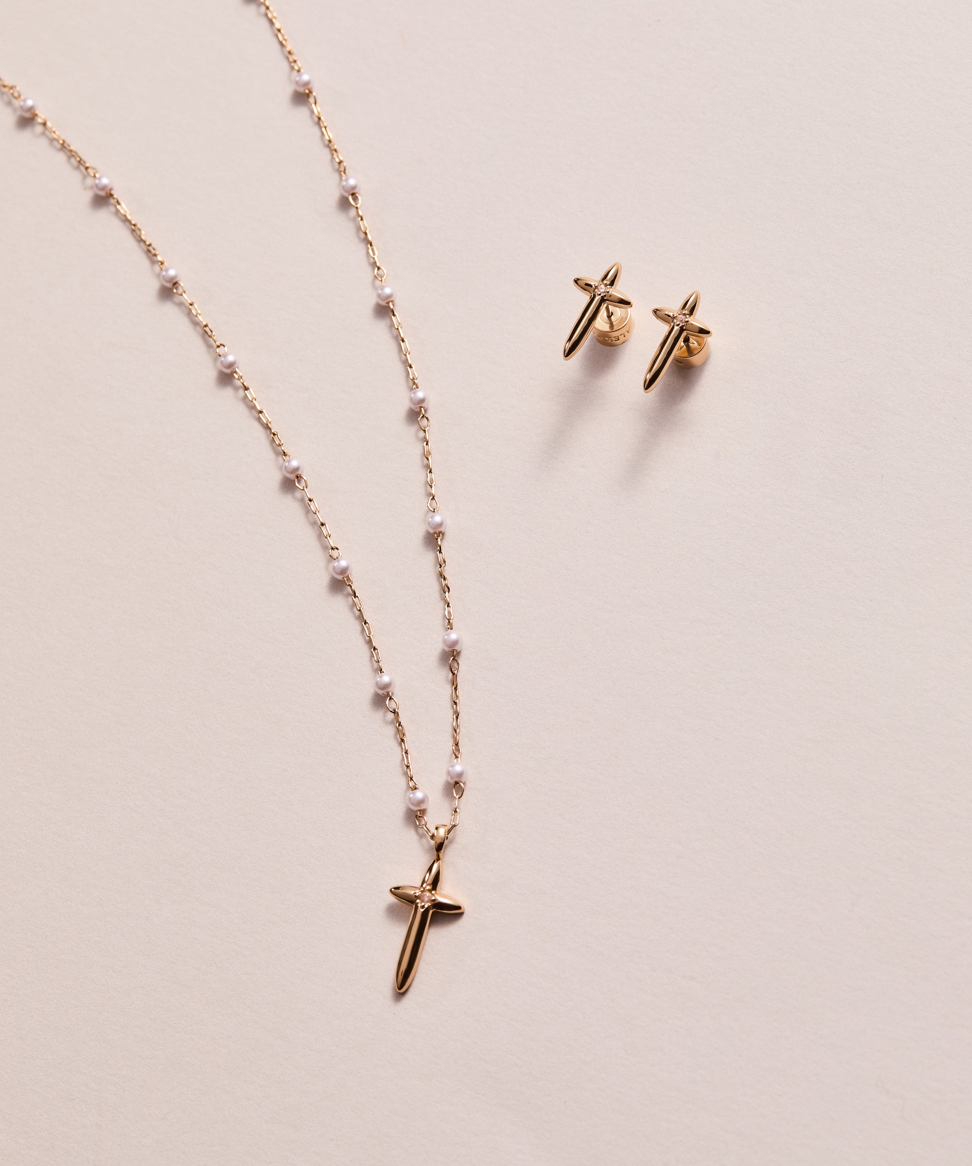 4:13 Cross Stud Earrings