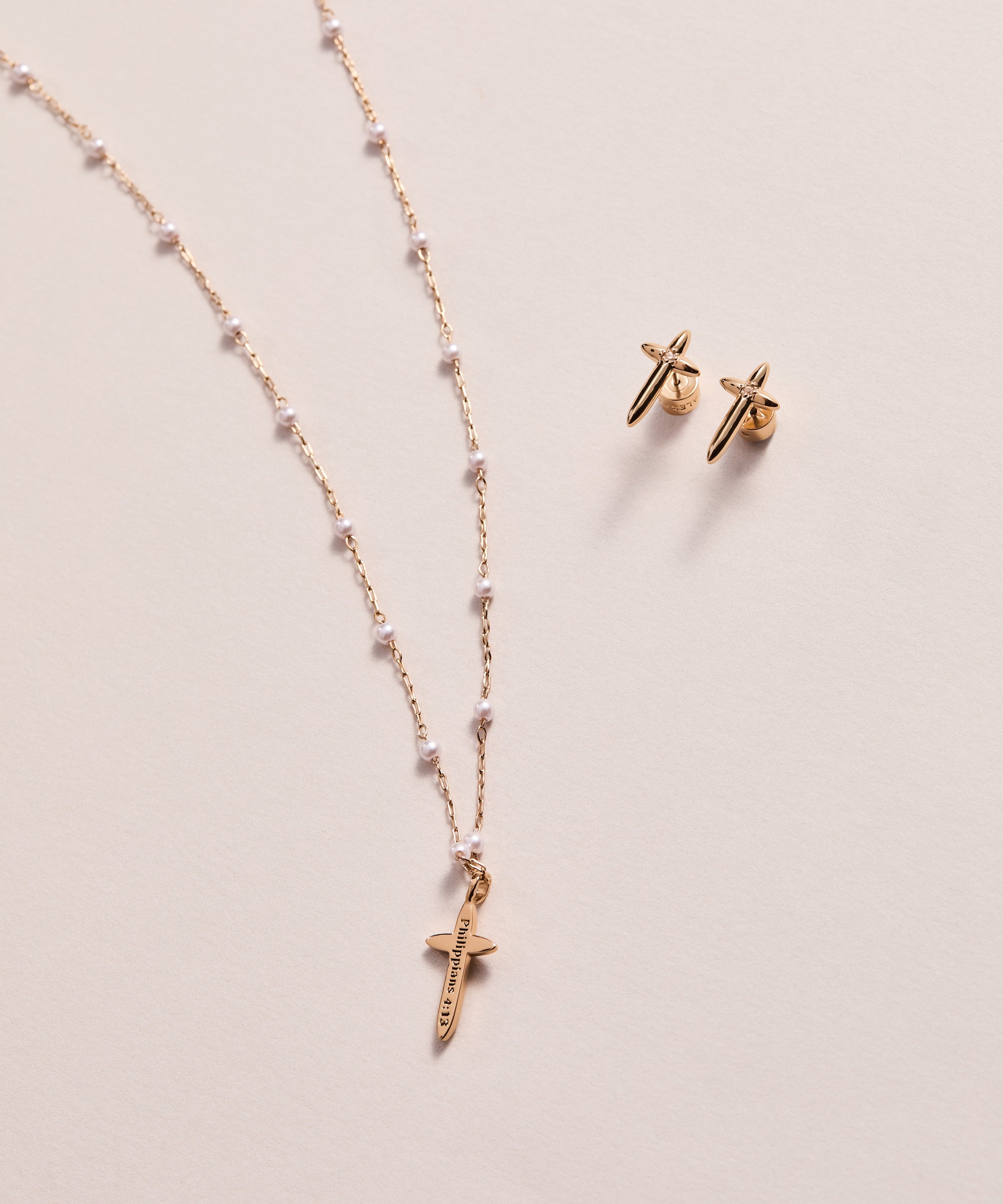 4:13 Cross Stud Earrings