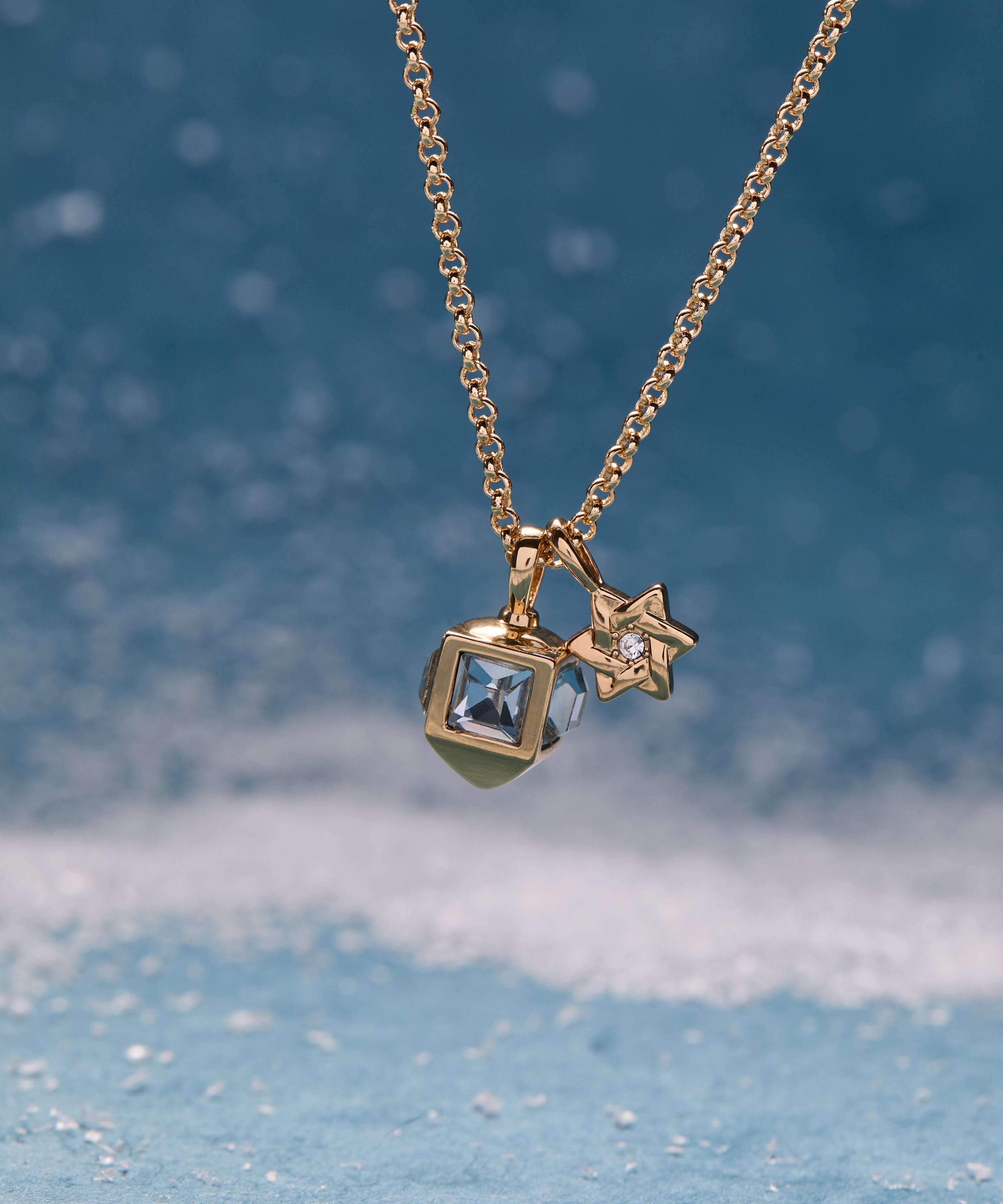 Hanukkah Star of David and Dreidel Pendant Necklace
