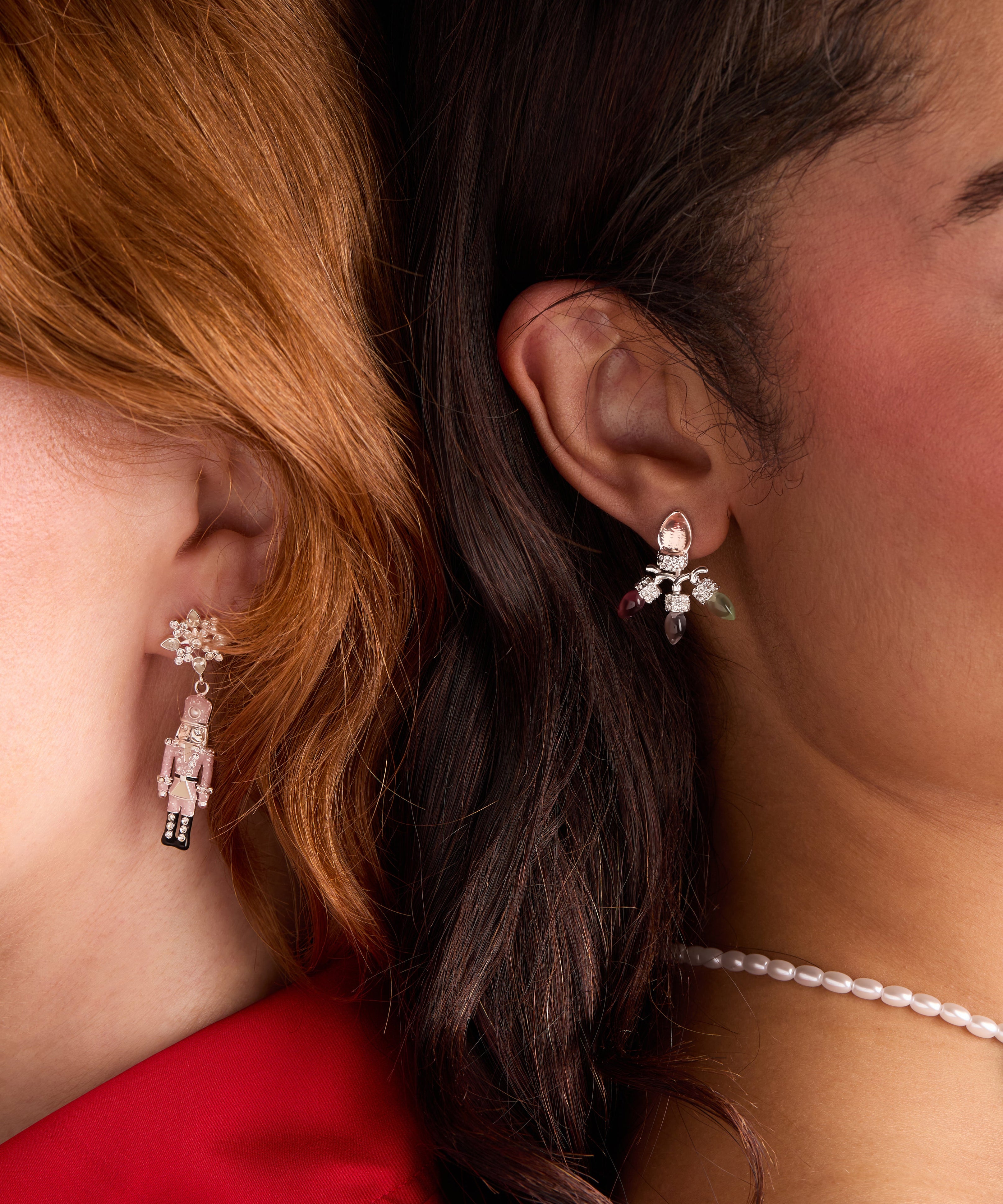 Christmas Muted Light Bulb Jacket Earrings