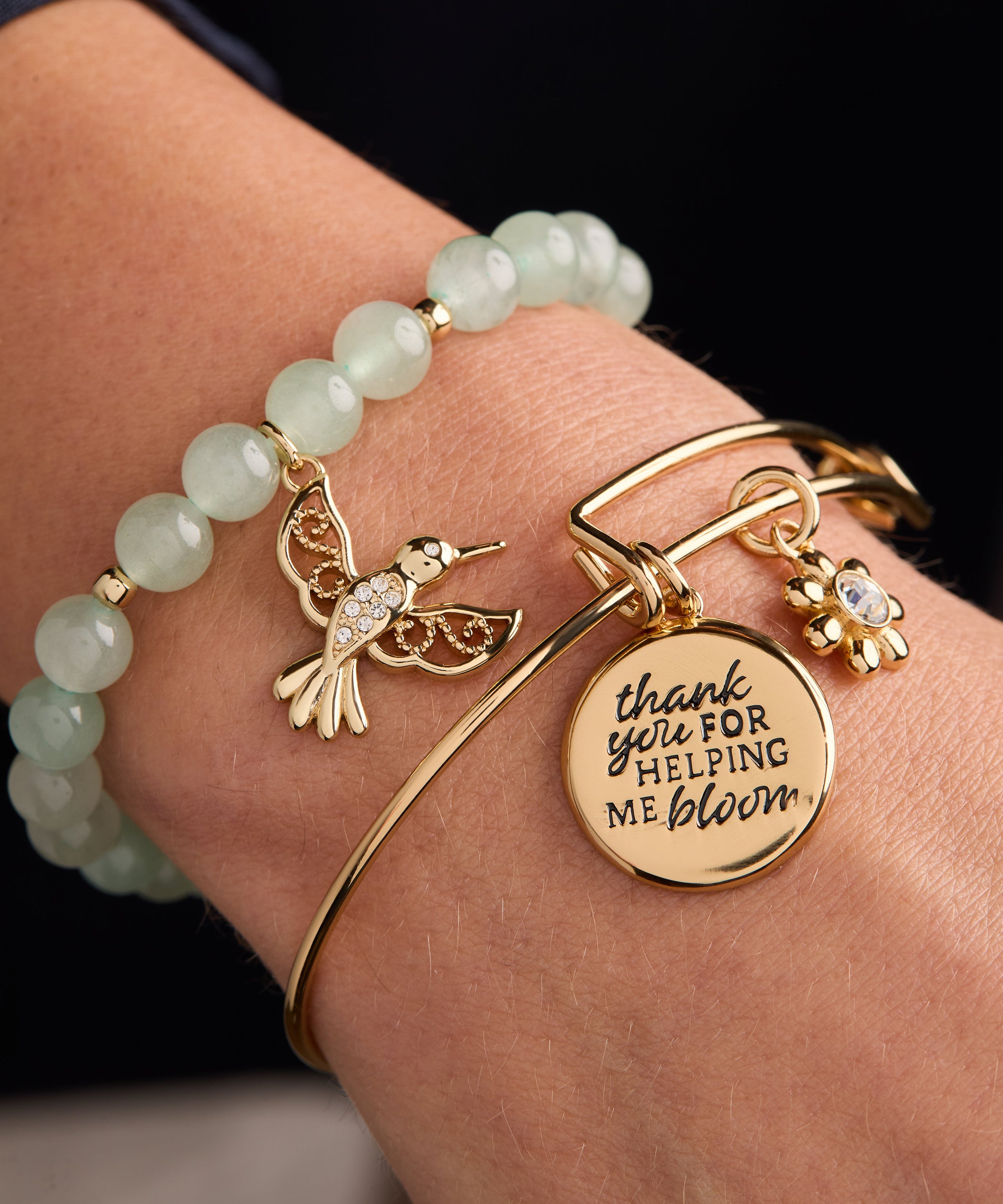 Hummingbird Gemstone Bolo Bracelet
