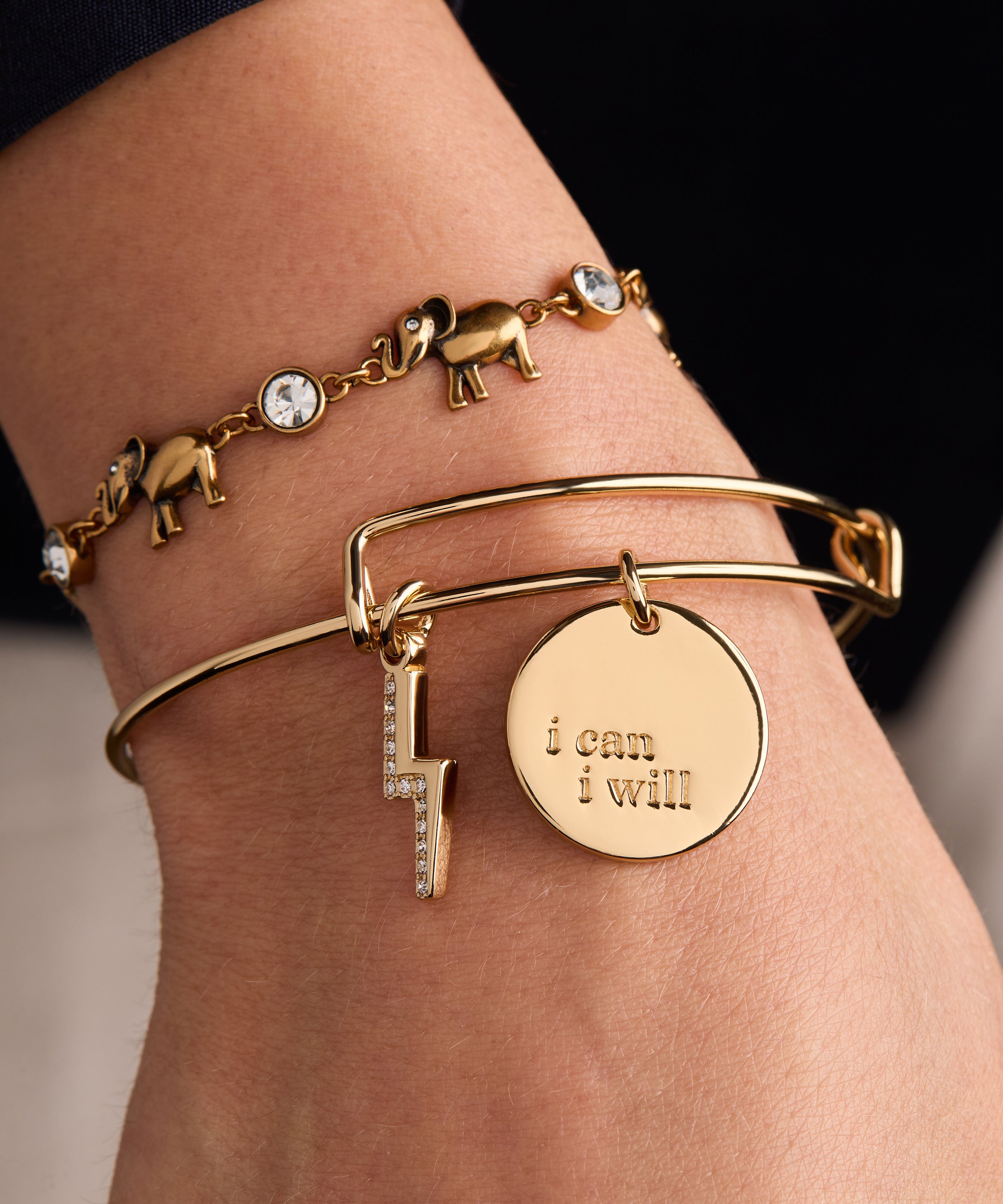 “I Can, I Will” Duo Charm Bangle