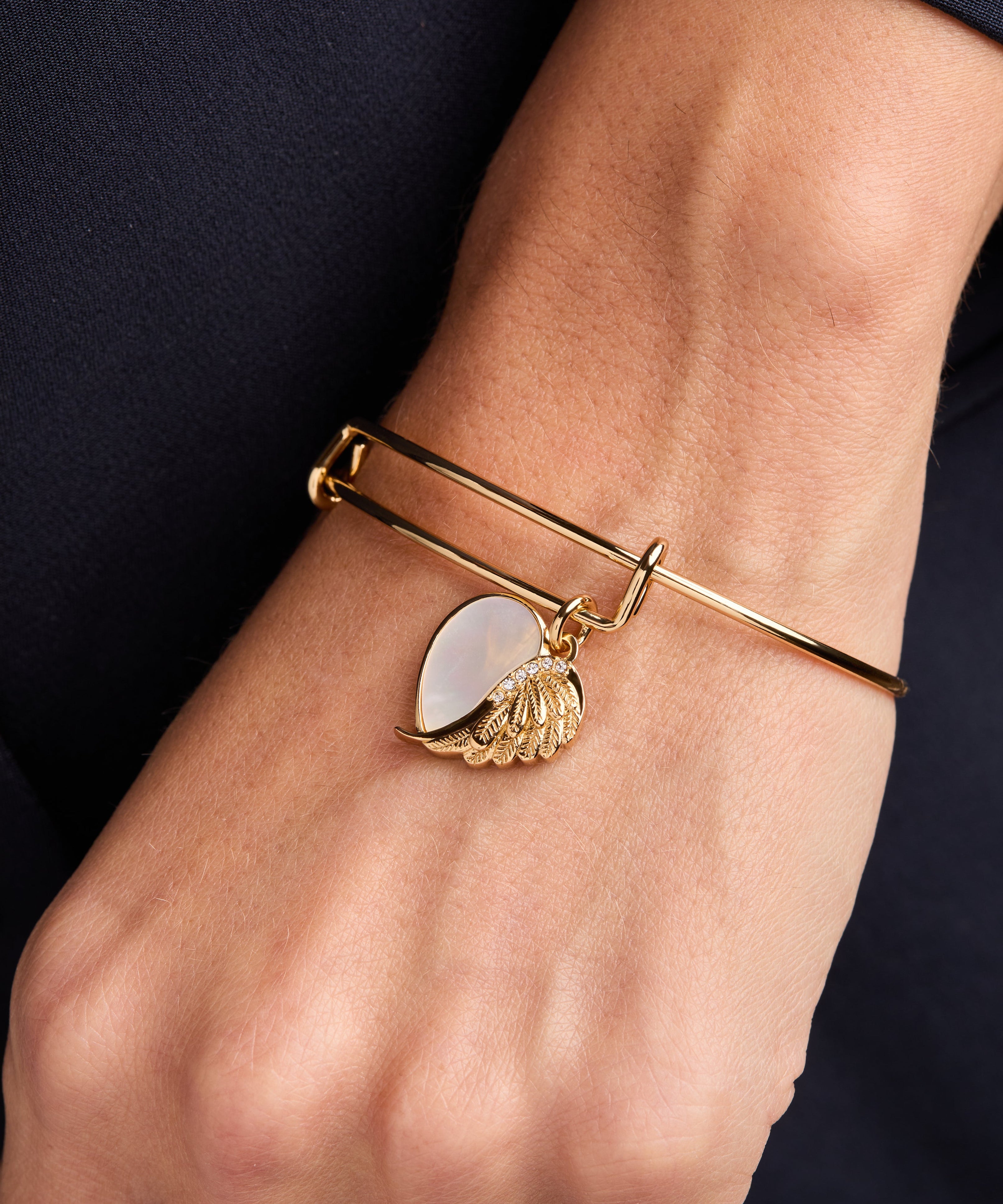 Wings of Protection Charm Bangle