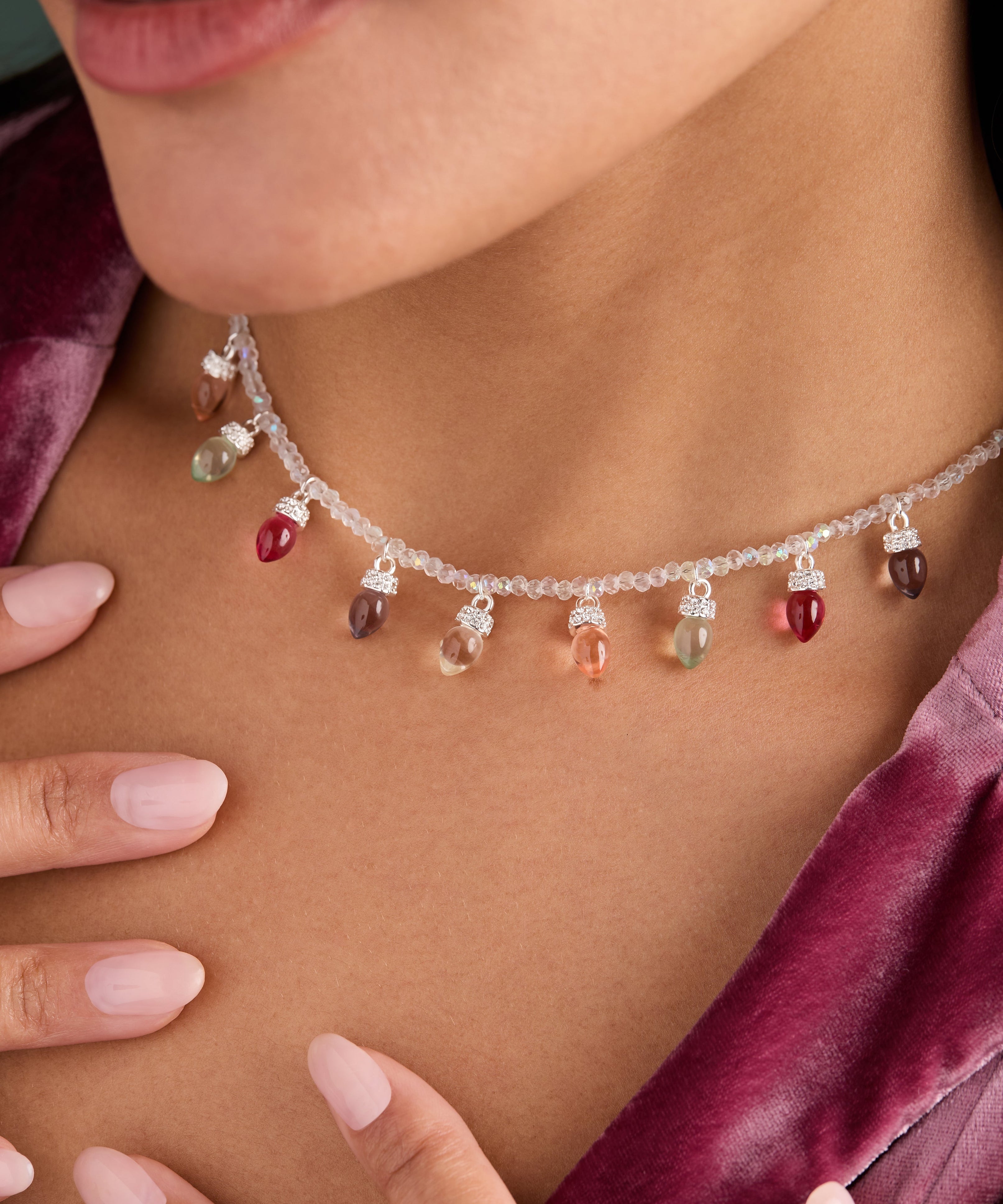 Christmas Muted Light Bulb Necklace