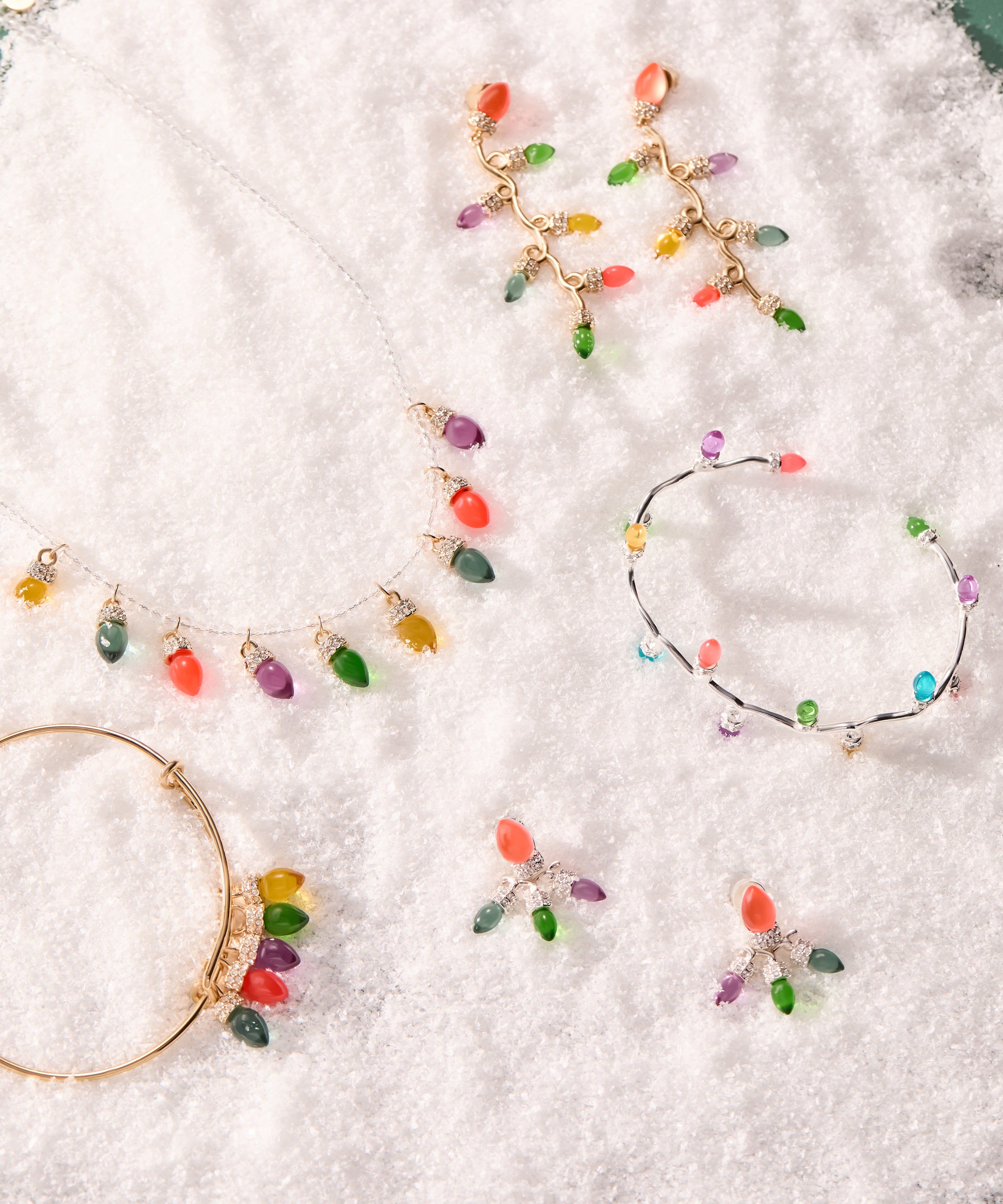 Christmas Light Bulb Charm Bangle