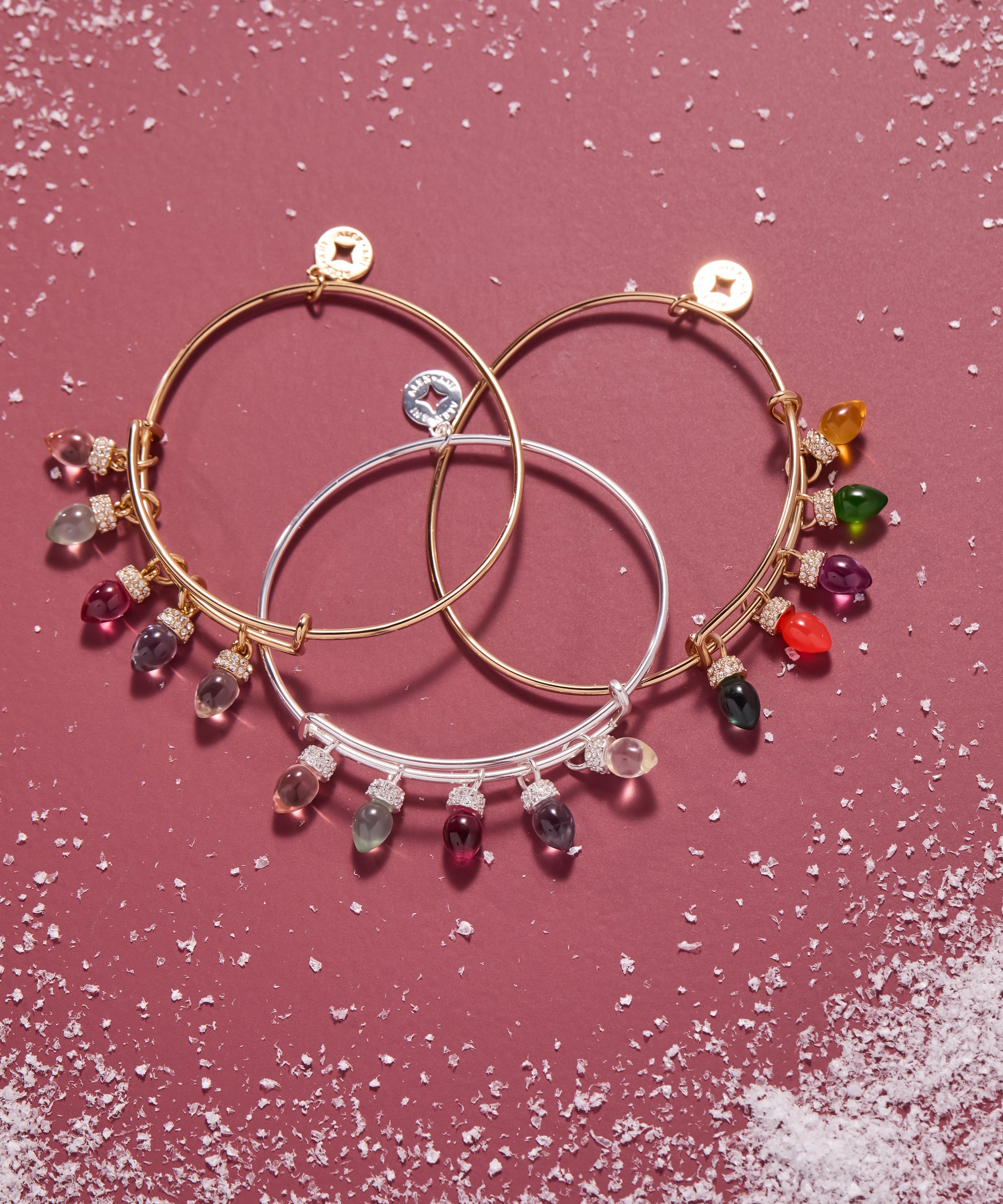 Christmas Light Bulb Charm Bangle
