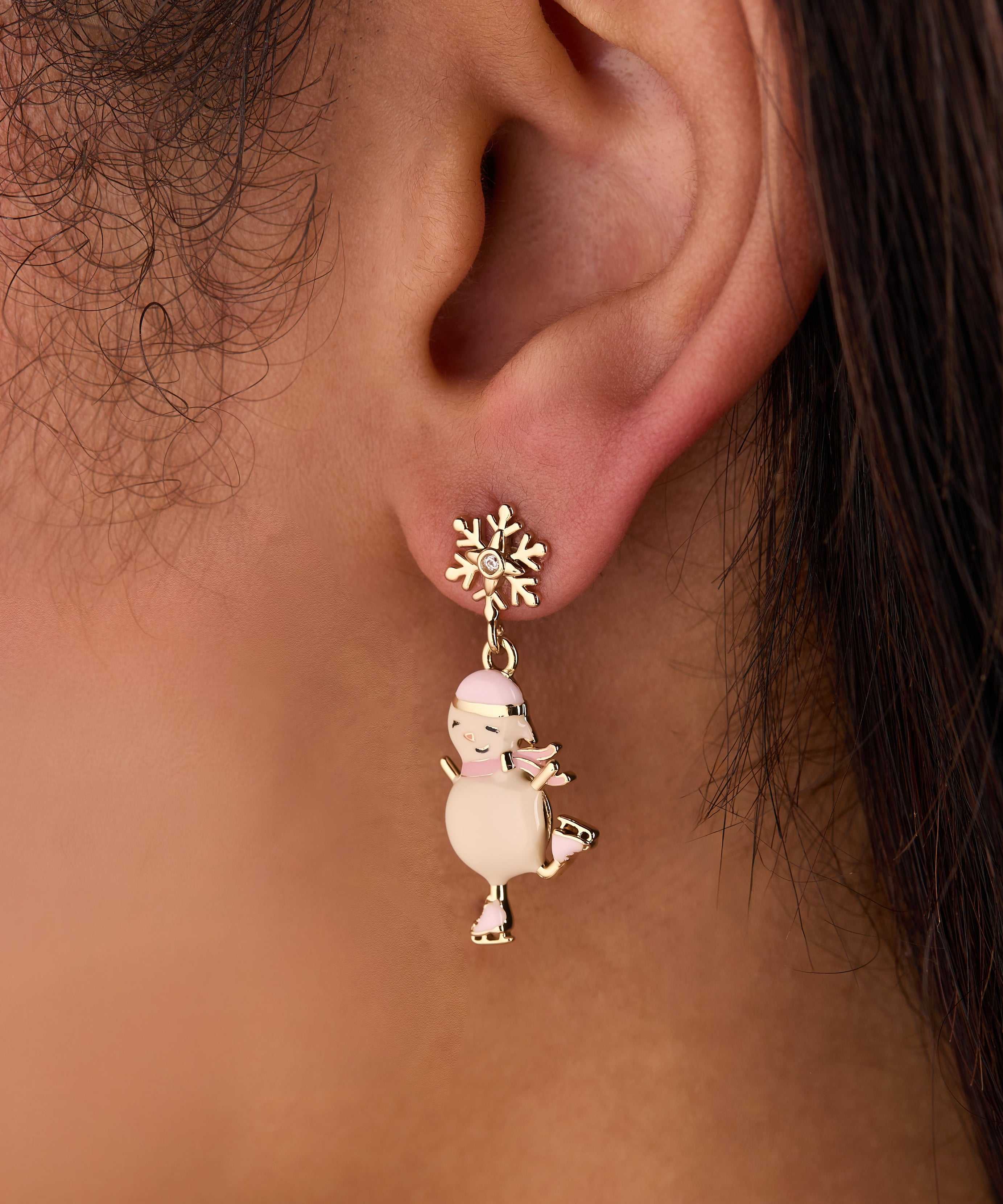 Winter Wonderland Snowman Drop Earrings