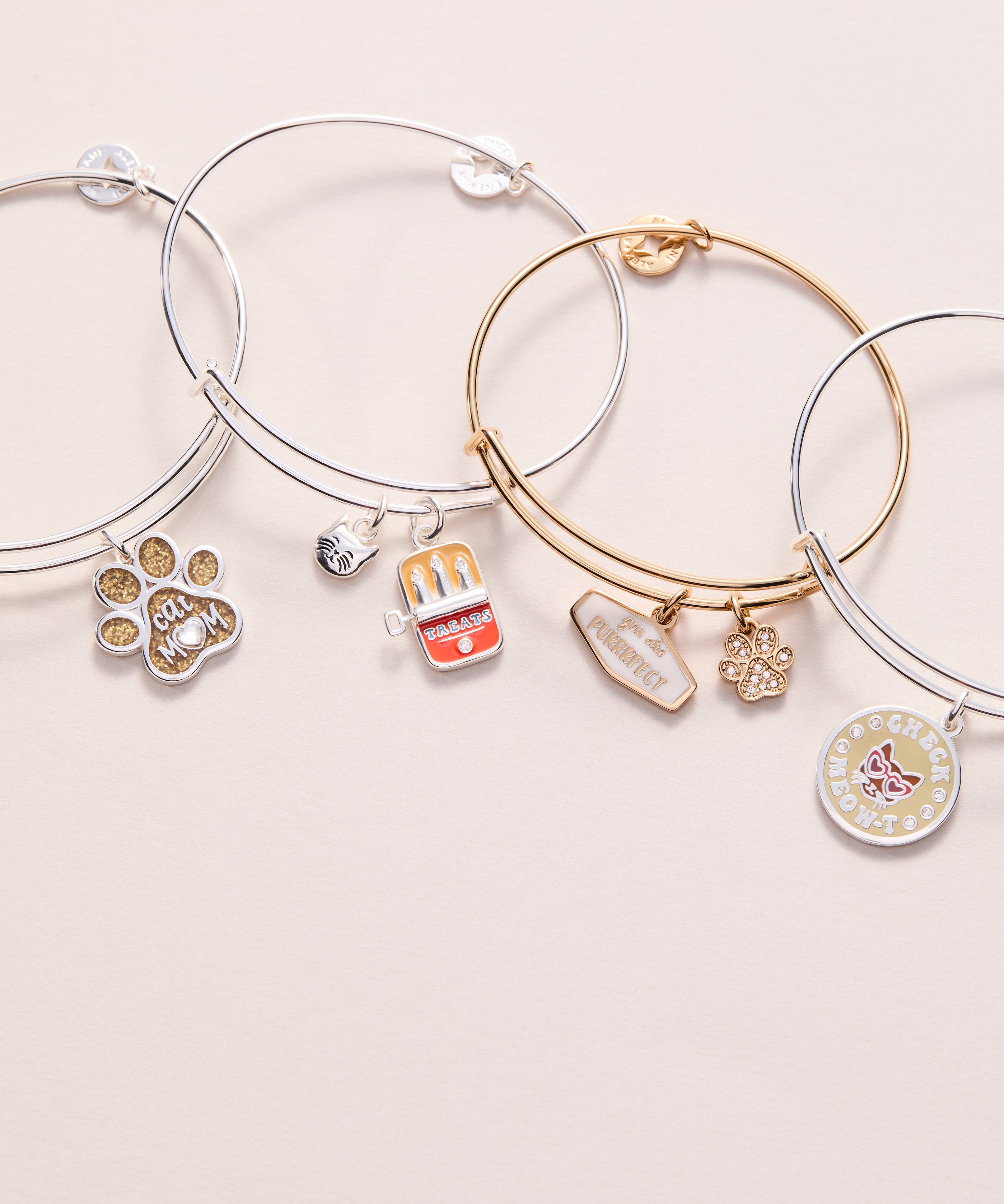 Cat Mom Charm Bangle