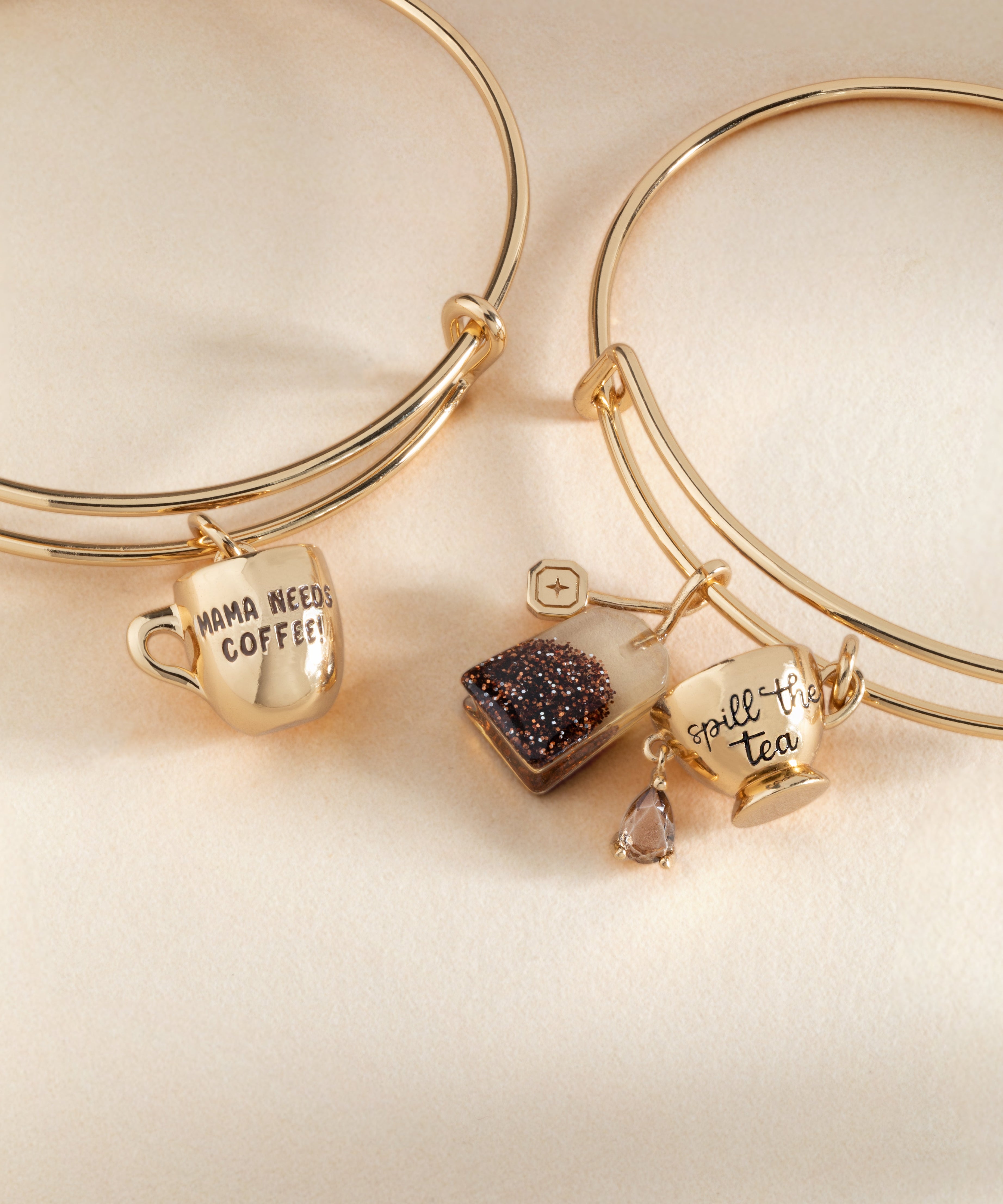 'Mama Needs Coffee' Mug Charm Bangle