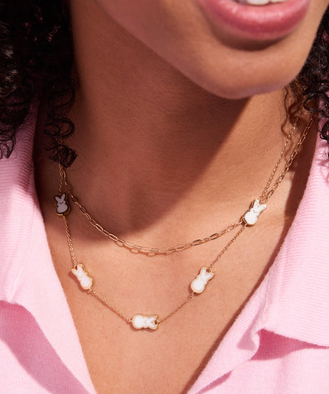 PEEPS® Pearlized Bunny Charm Necklace