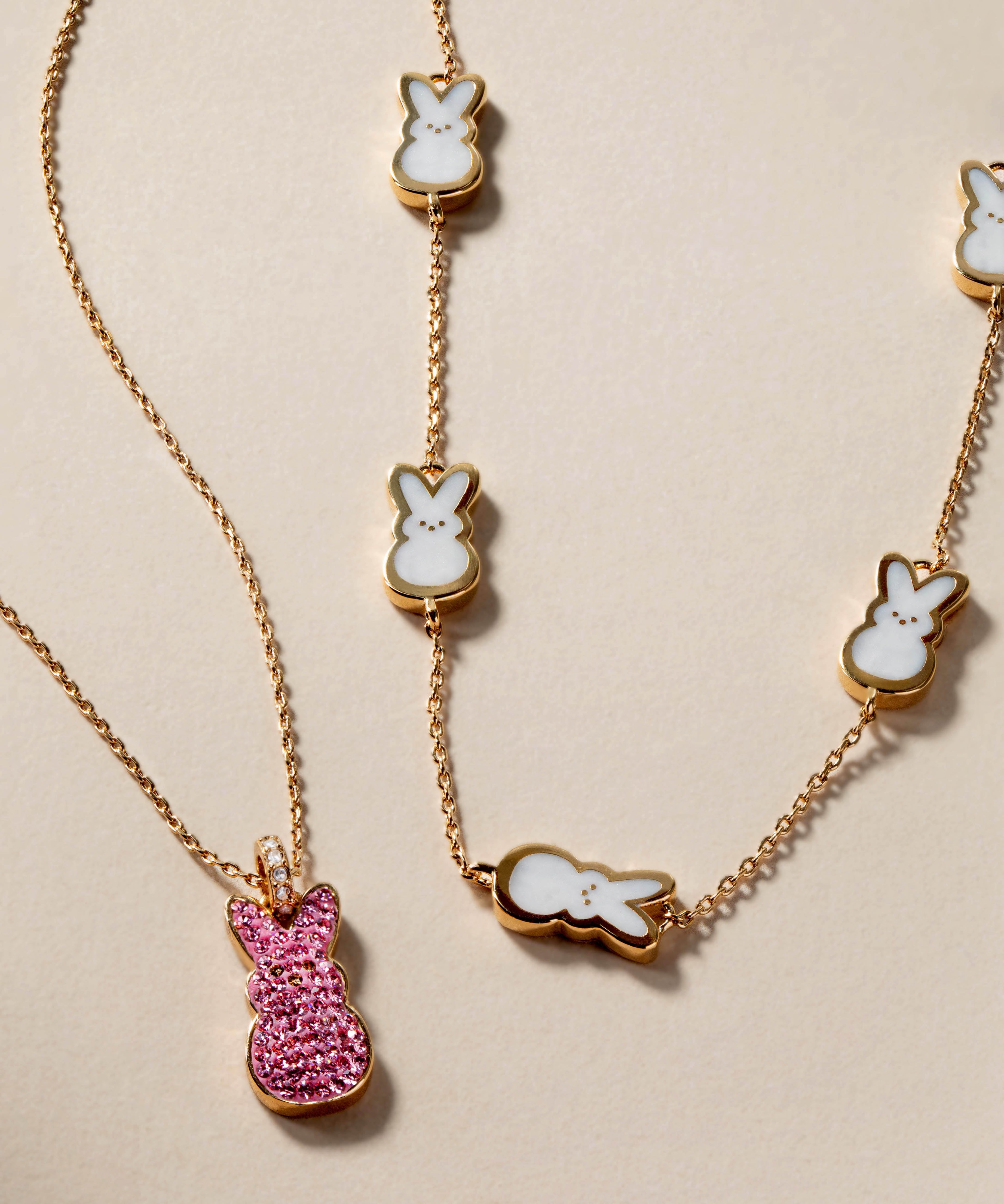 PEEPS® Pearlized Bunny Charm Necklace